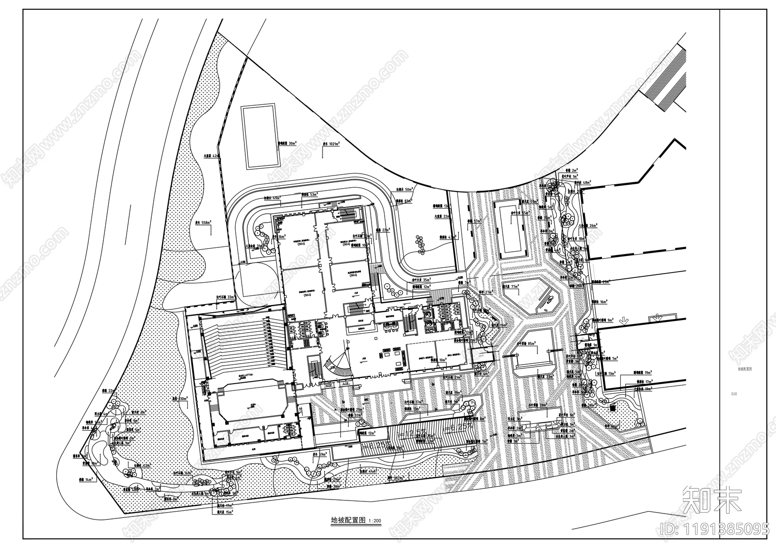 现代其他景观cad施工图下载【ID:1191385095】