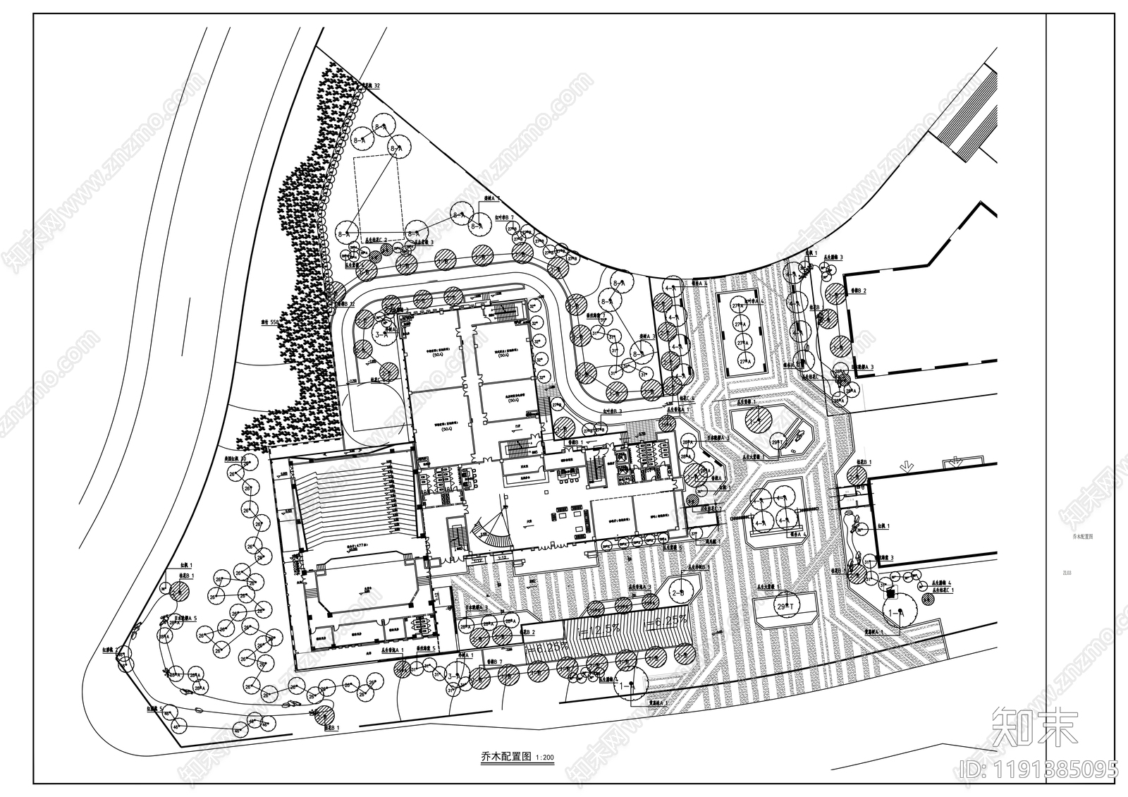 现代其他景观cad施工图下载【ID:1191385095】