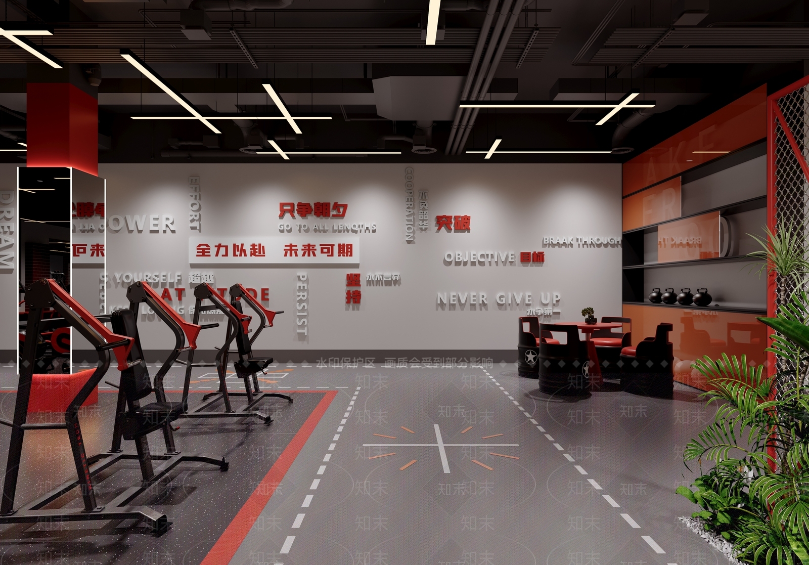 现代健身房3D模型下载【ID:1191389424】