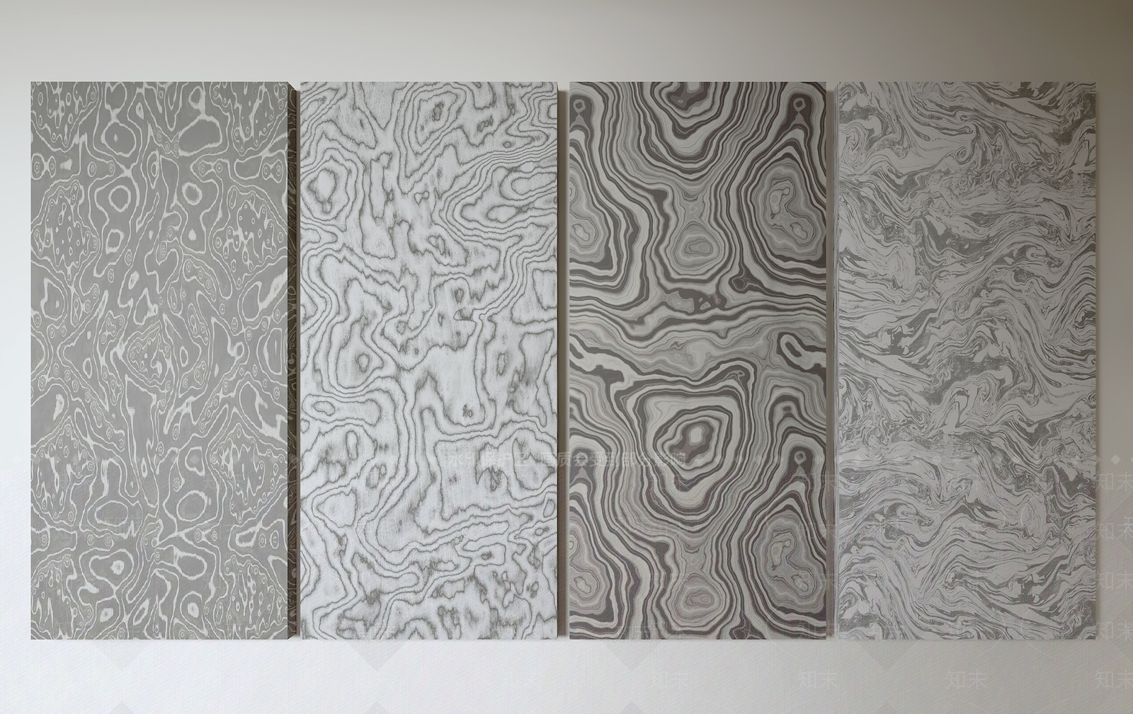 现代木饰面3D模型下载【ID:1191390946】