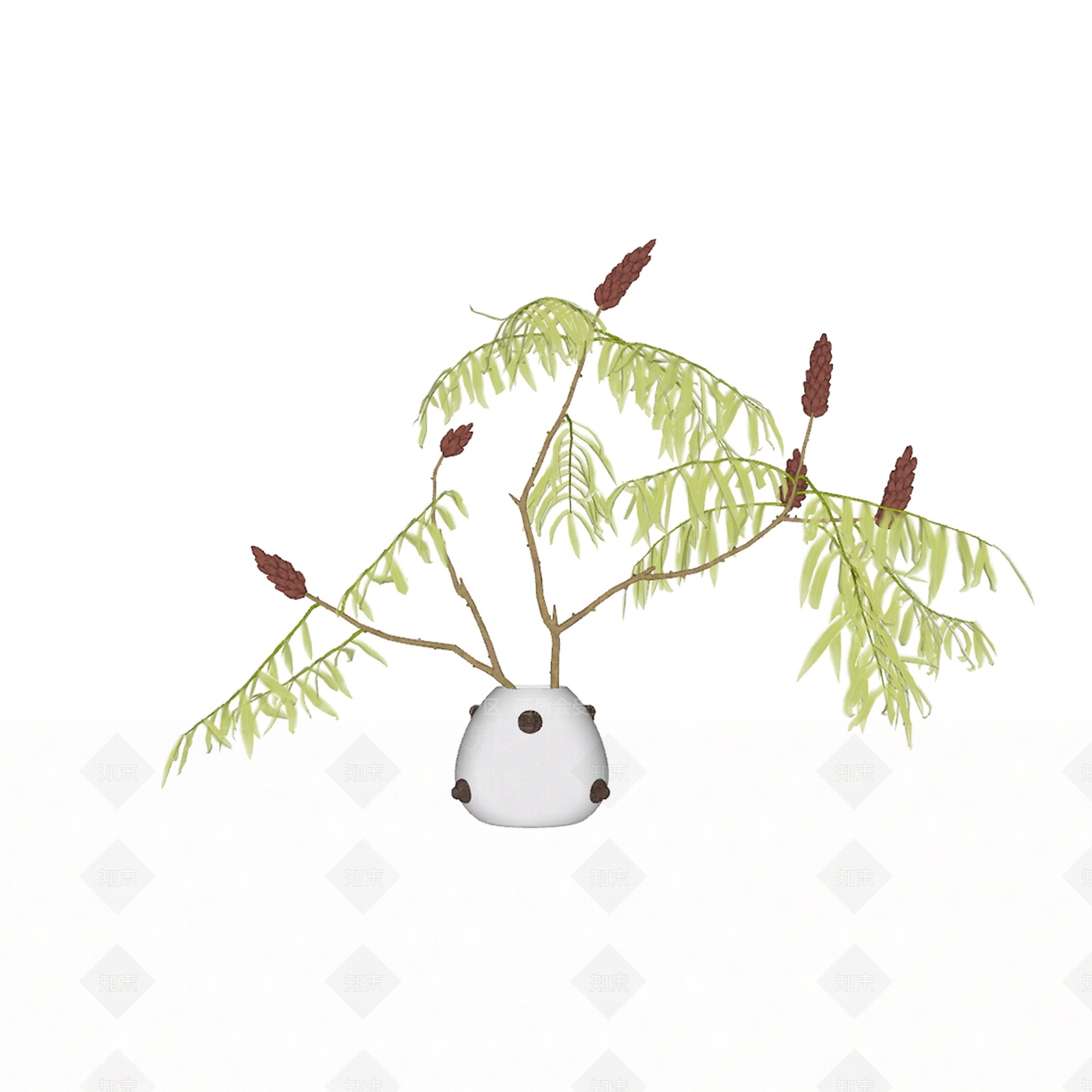 现代花瓶SU模型下载【ID:1191390104】