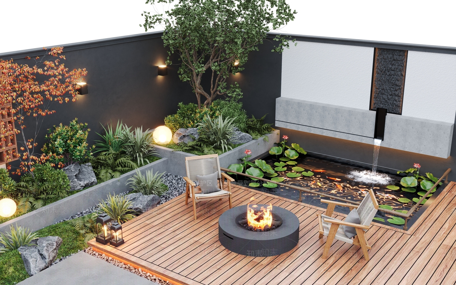 现代庭院3D模型下载【ID:1191394620】