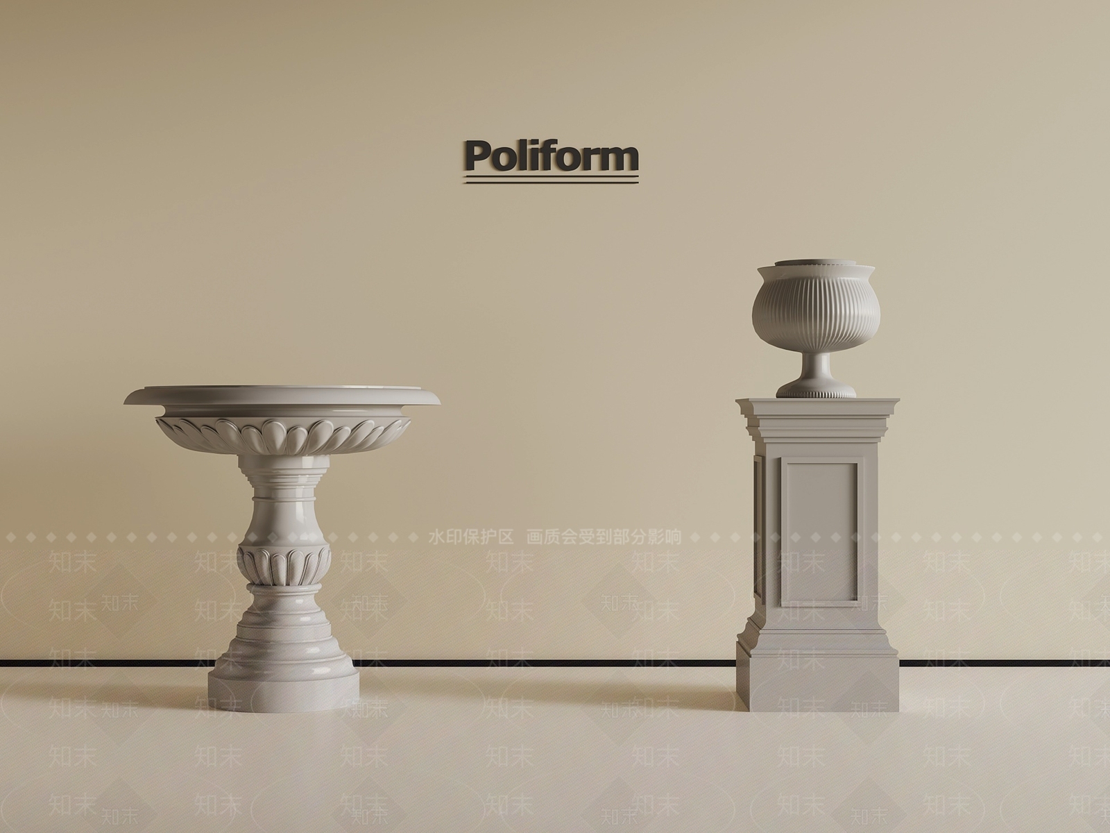 花坛3D模型下载【ID:1191395398】