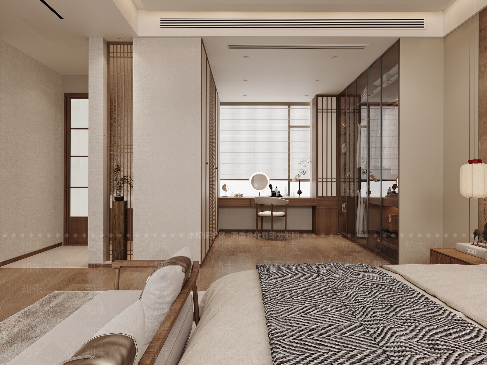 新中式衣帽间3D模型下载【ID:1191395758】