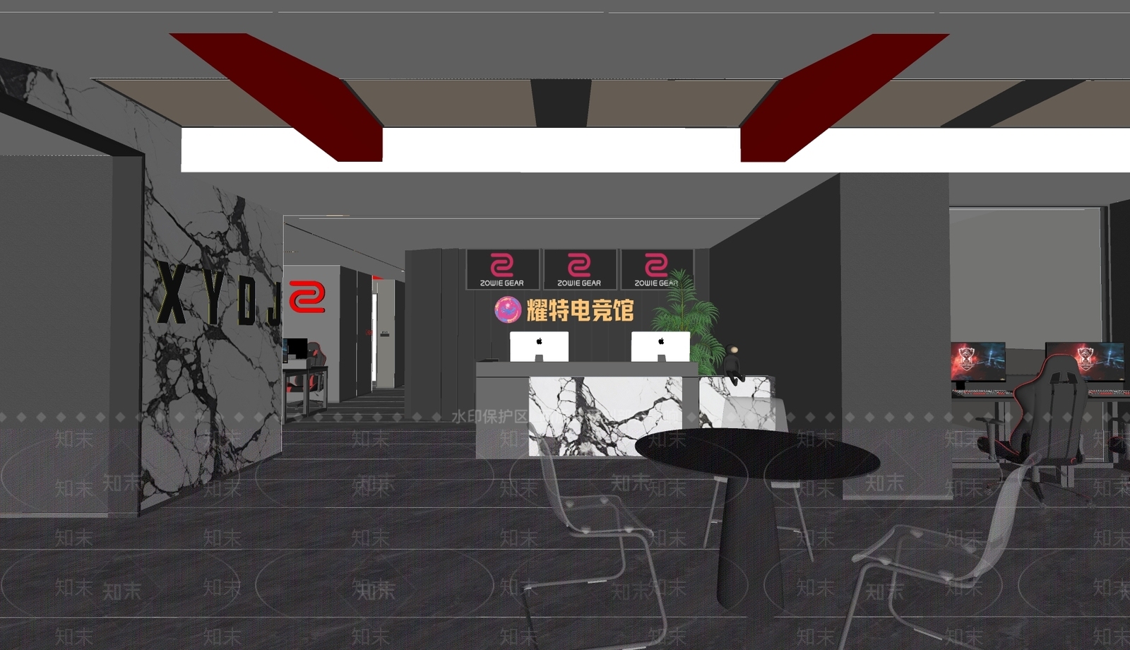 现代网吧SU模型下载【ID:1191397679】