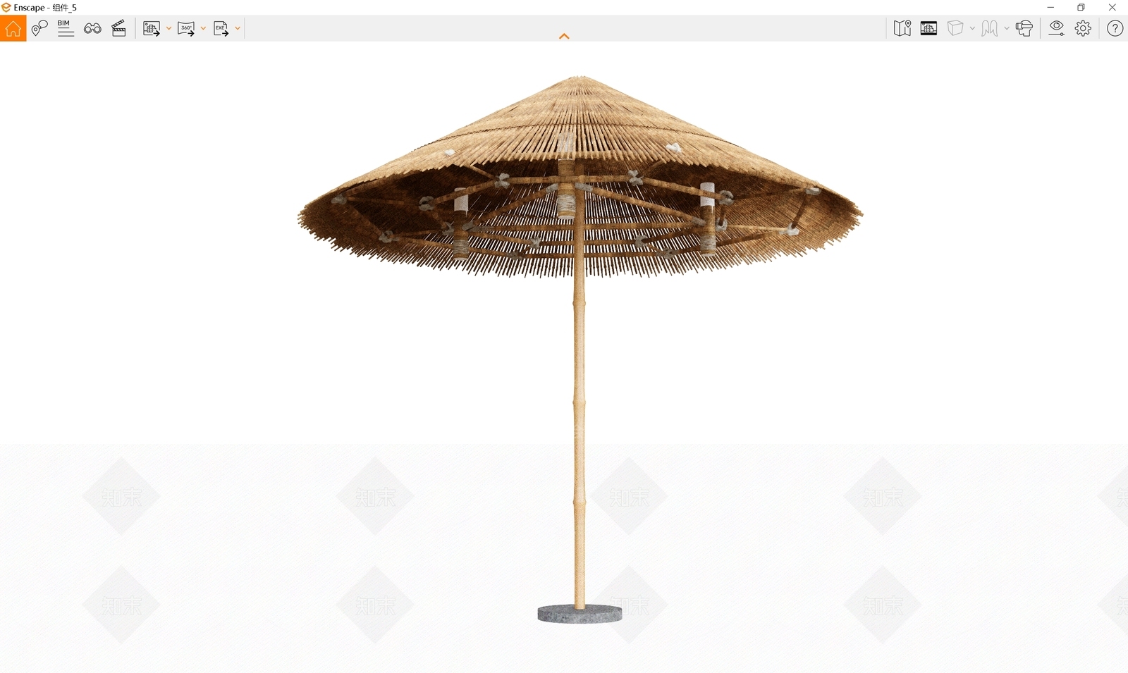 现代遮阳伞SU模型下载【ID:1191398773】