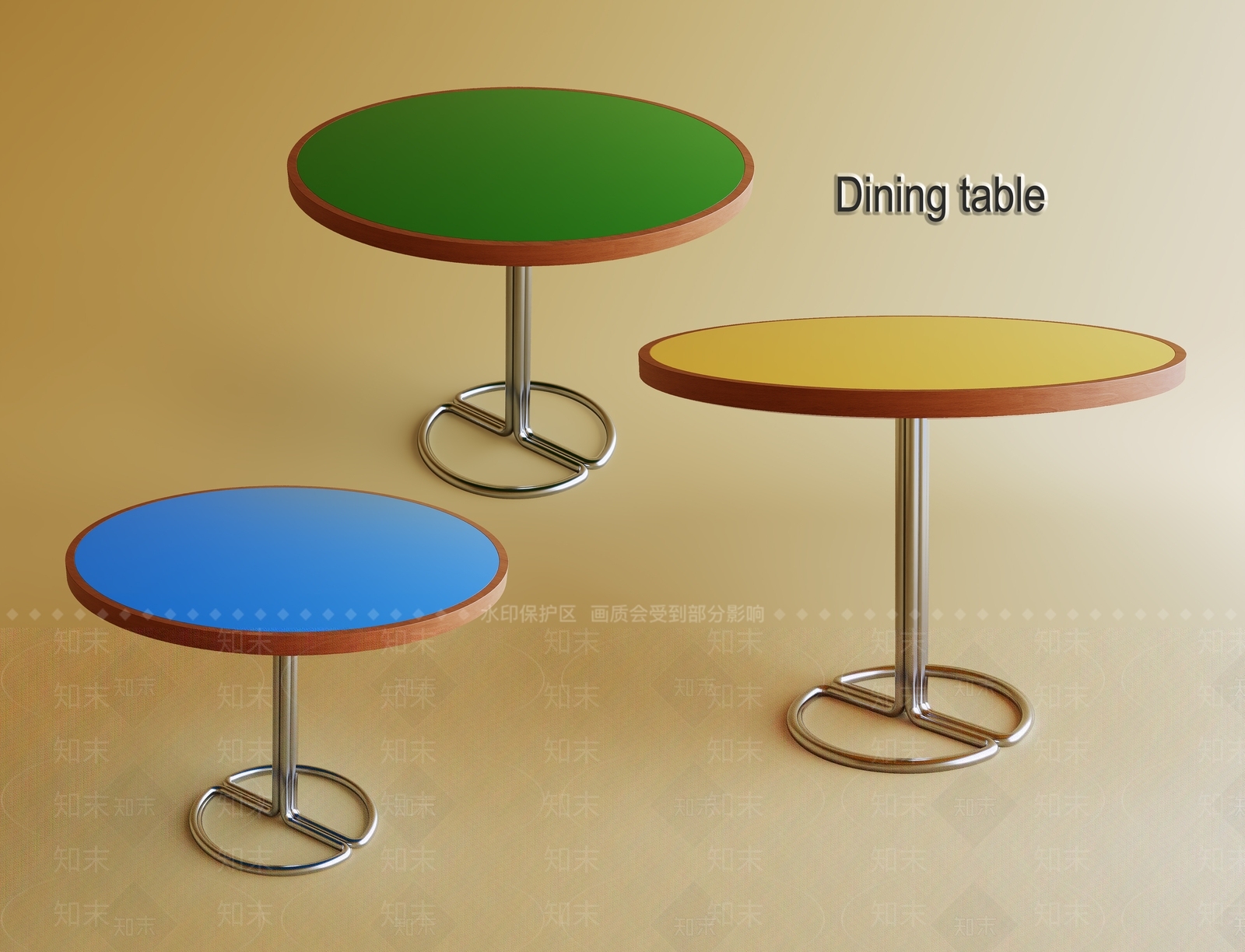 现代北欧餐桌3D模型下载【ID:1191401412】