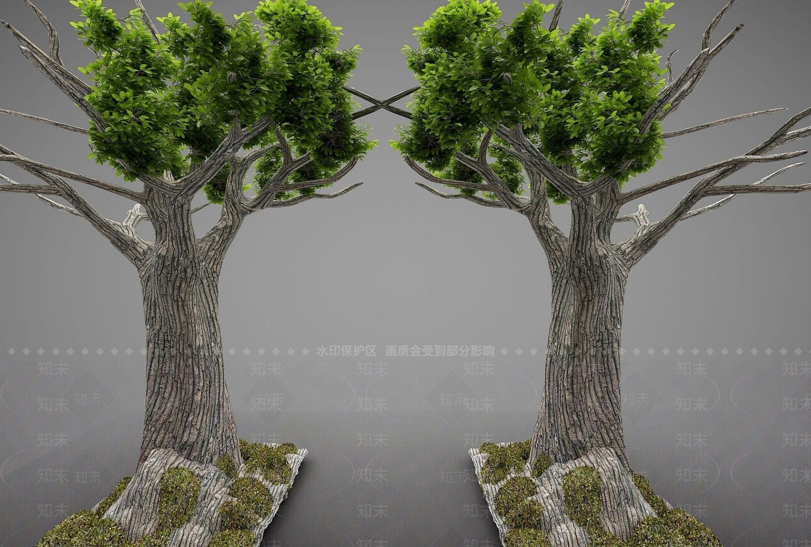 现代风格大树3D模型下载【ID:1191410279】