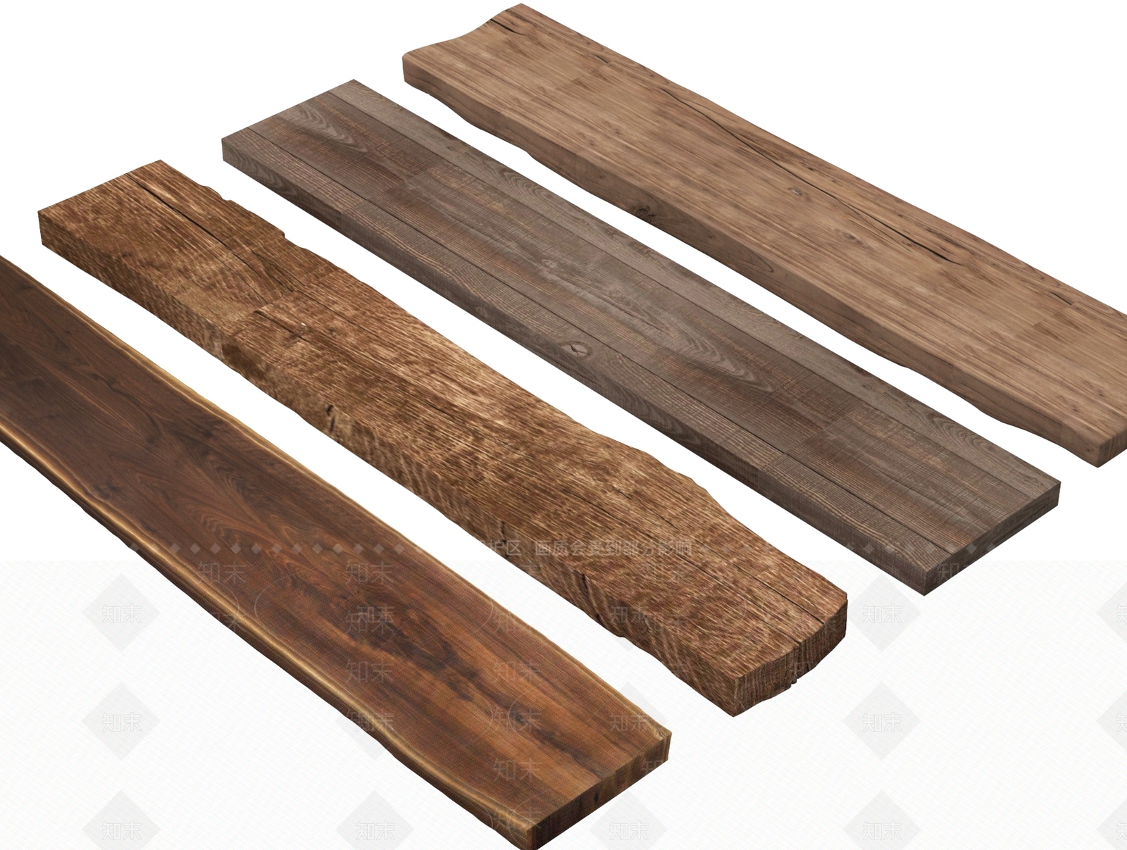 现代木头木板3D模型下载【ID:1191411330】