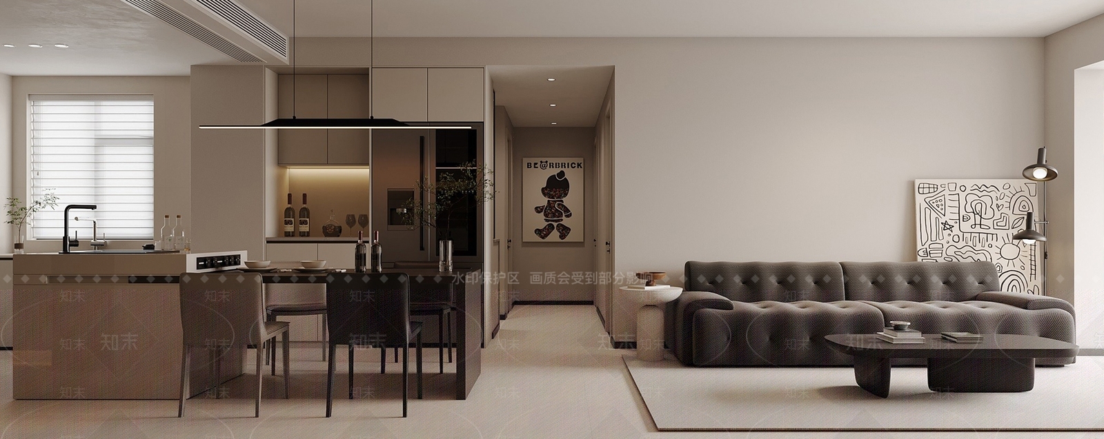 现代封闭式厨房3D模型下载【ID:1215099279】