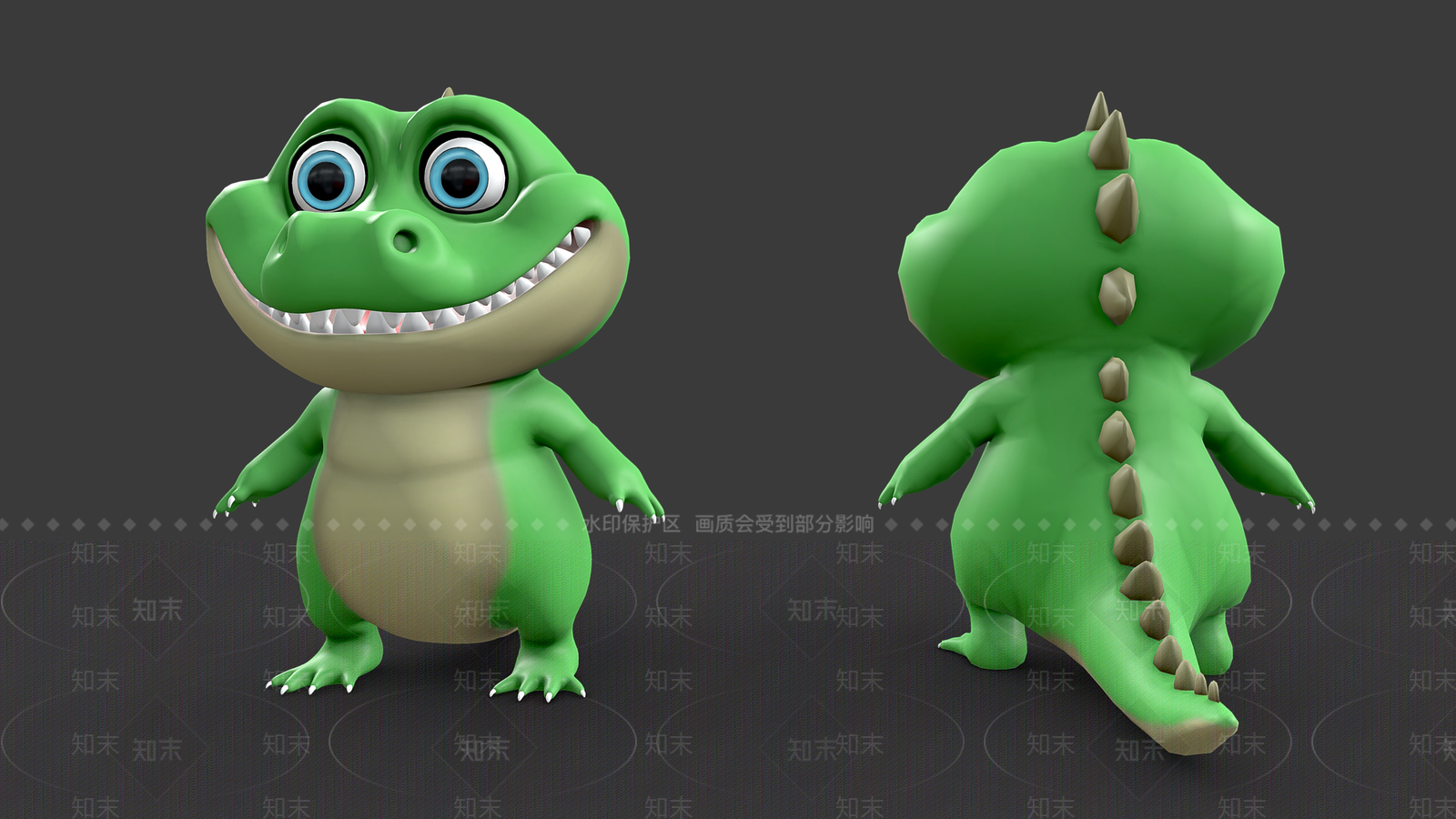 爬行类动物3D模型下载【ID:1191419611】