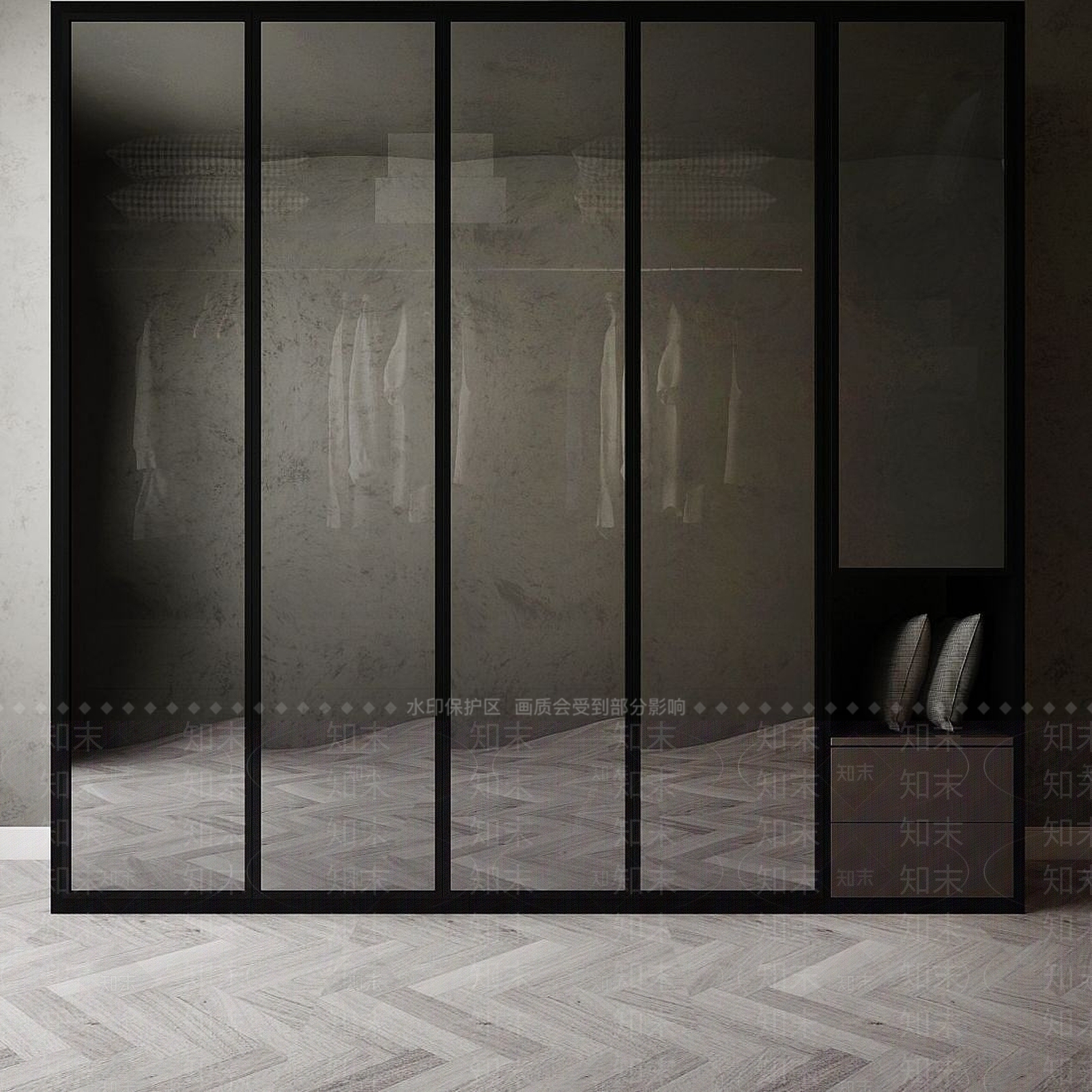 现代大衣柜3D模型下载【ID:1191419750】