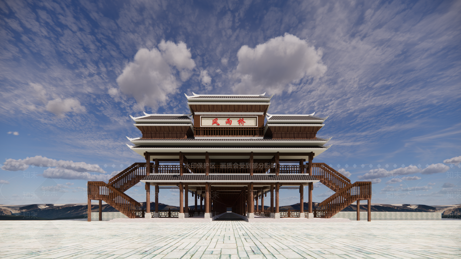 现代大桥SU模型下载【ID:1191420993】