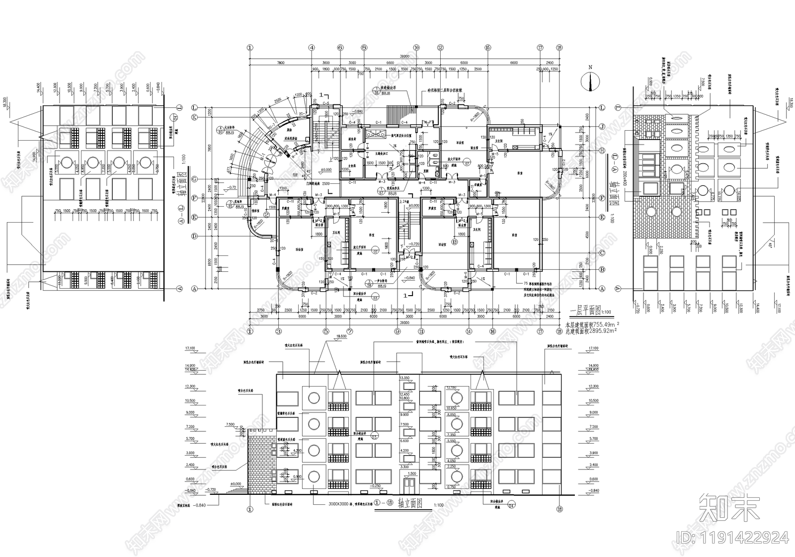 幼儿园建筑施工图下载【ID:1191422924】