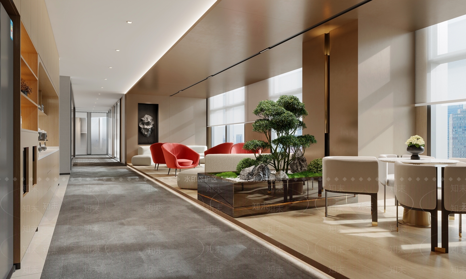 现代茶水间3D模型下载【ID:1191425211】