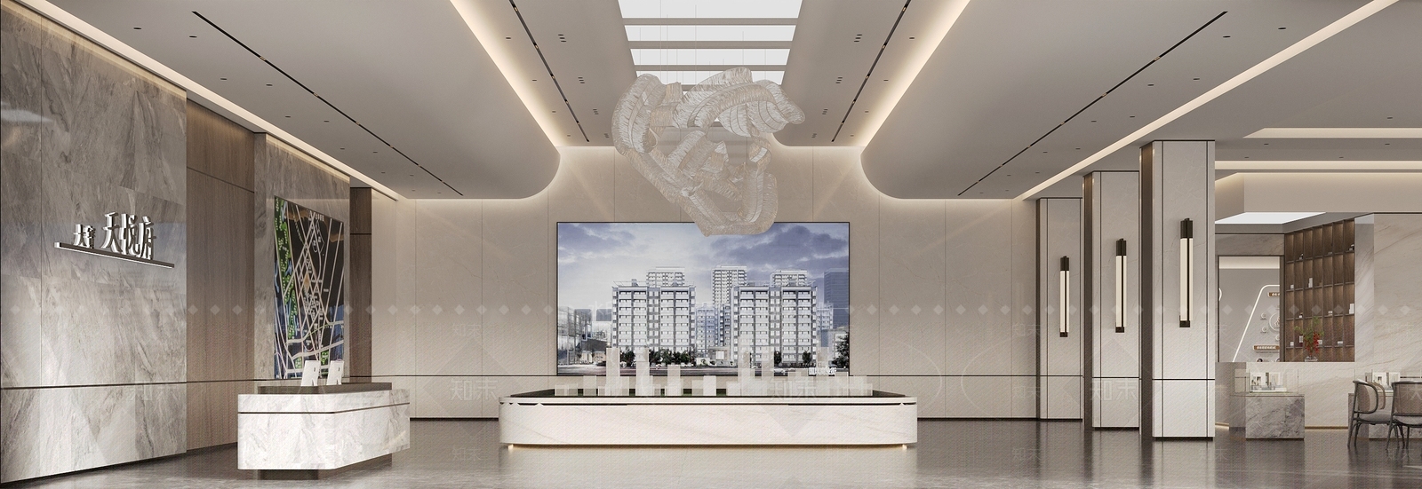 现代轻奢售楼处3D模型下载【ID:1191426074】