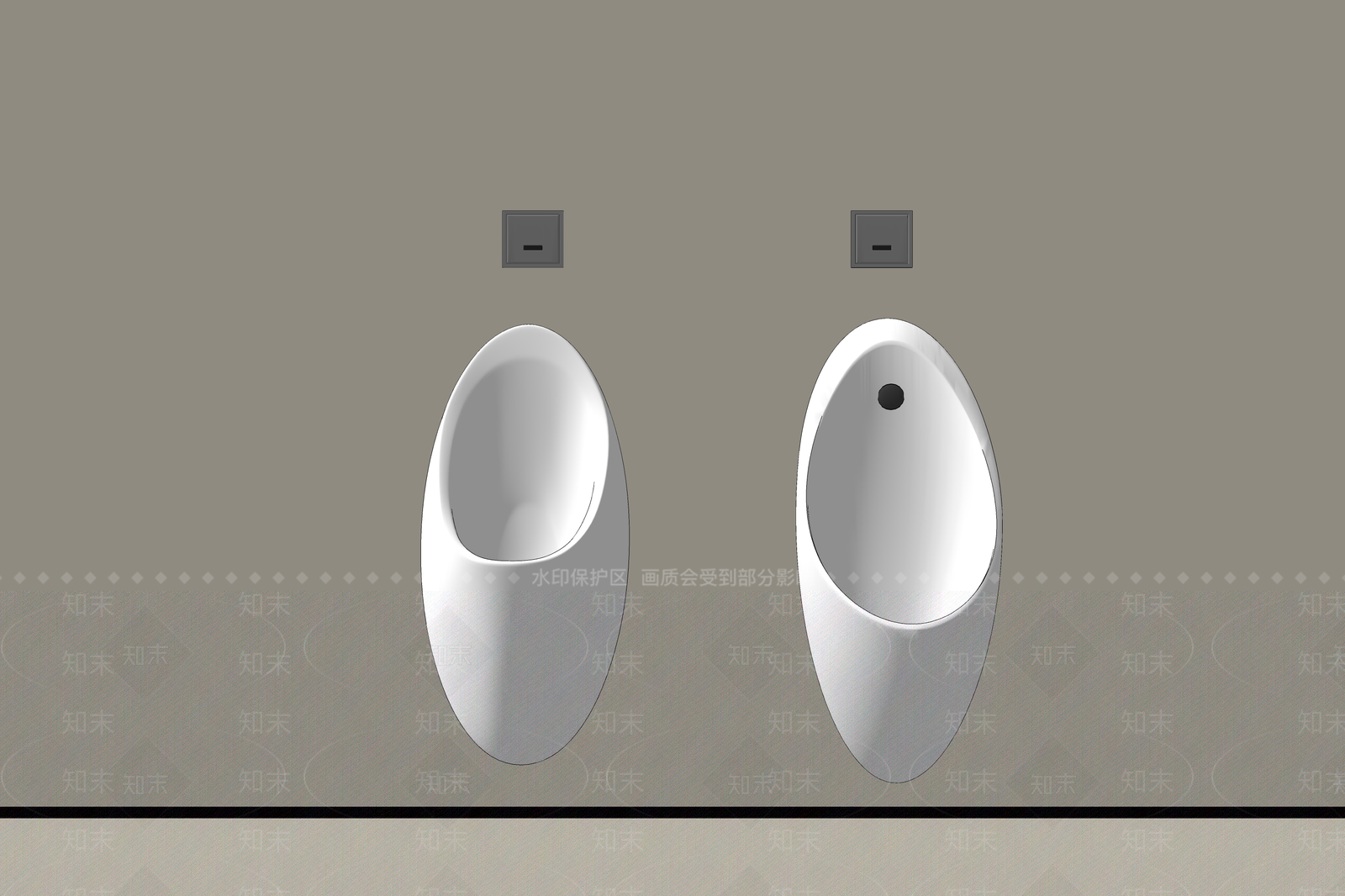 小便斗SU模型下载【ID:1191433502】