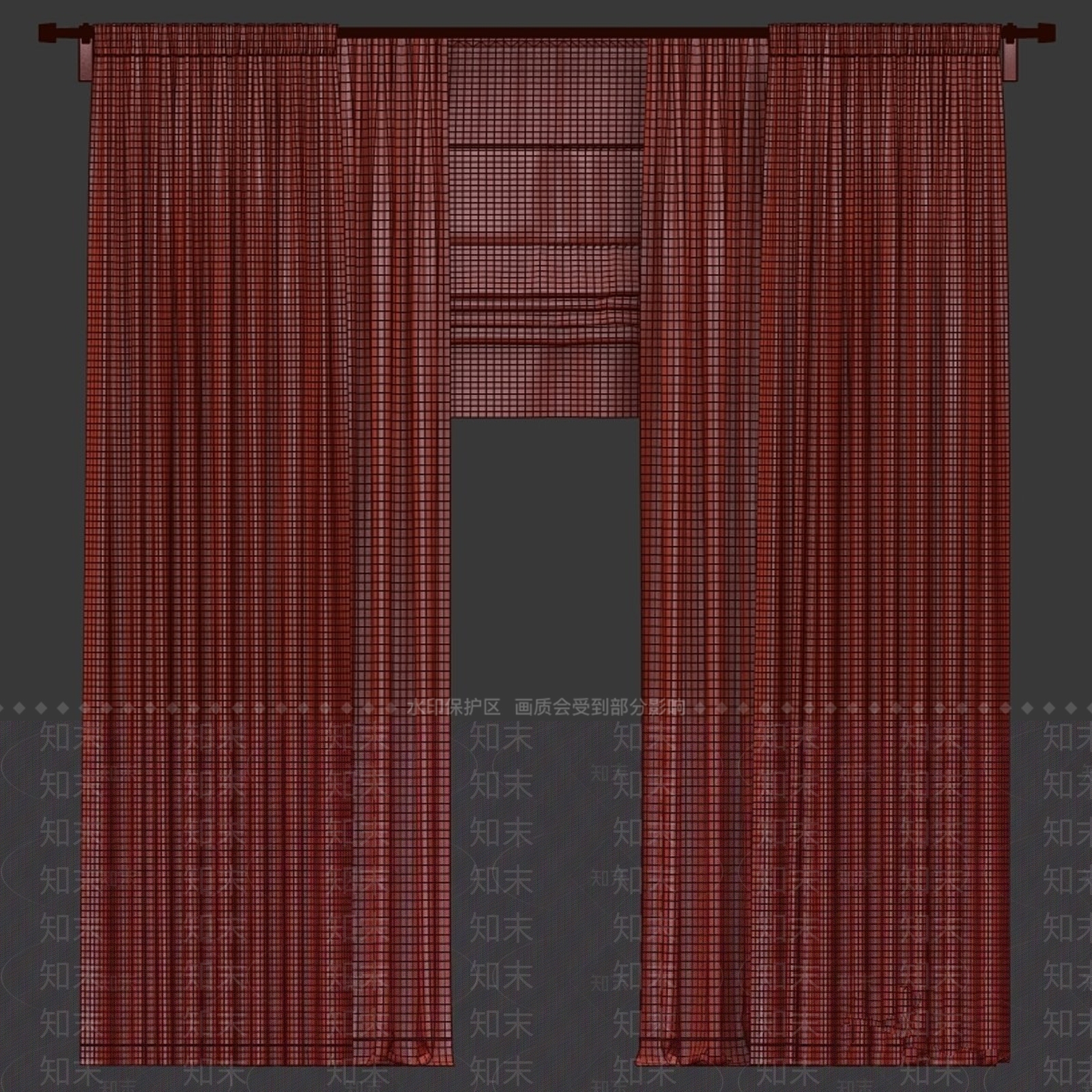 通用窗帘3D模型下载【ID:1191436101】