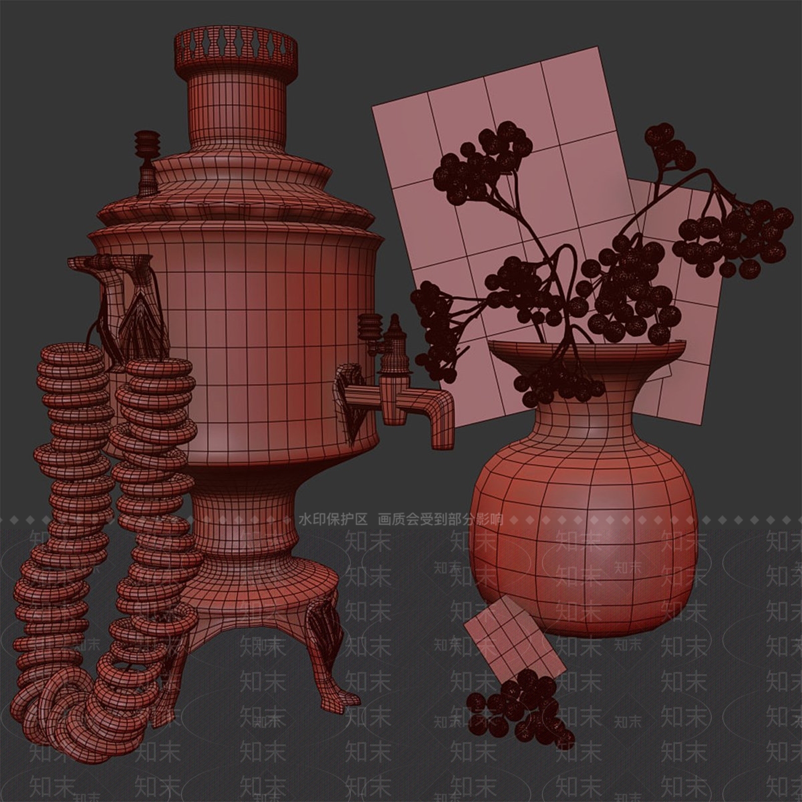 摆件组合3D模型下载【ID:1191436416】