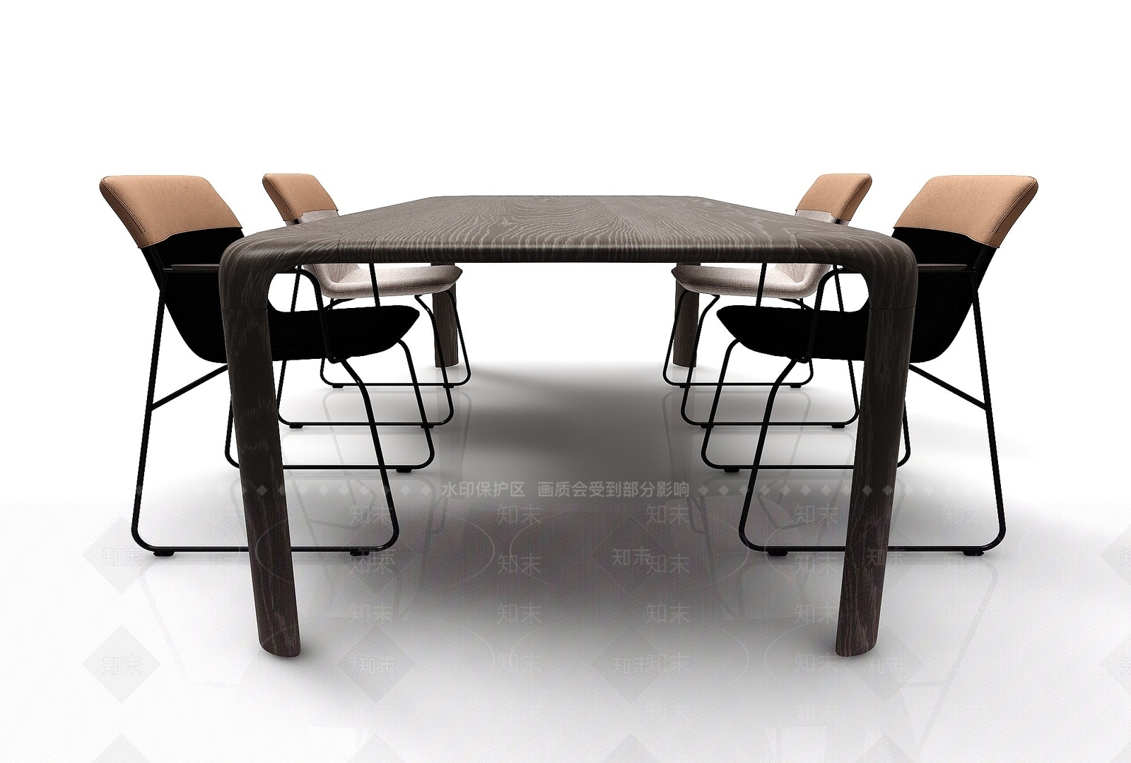 现代书桌椅3D模型下载【ID:1191439176】