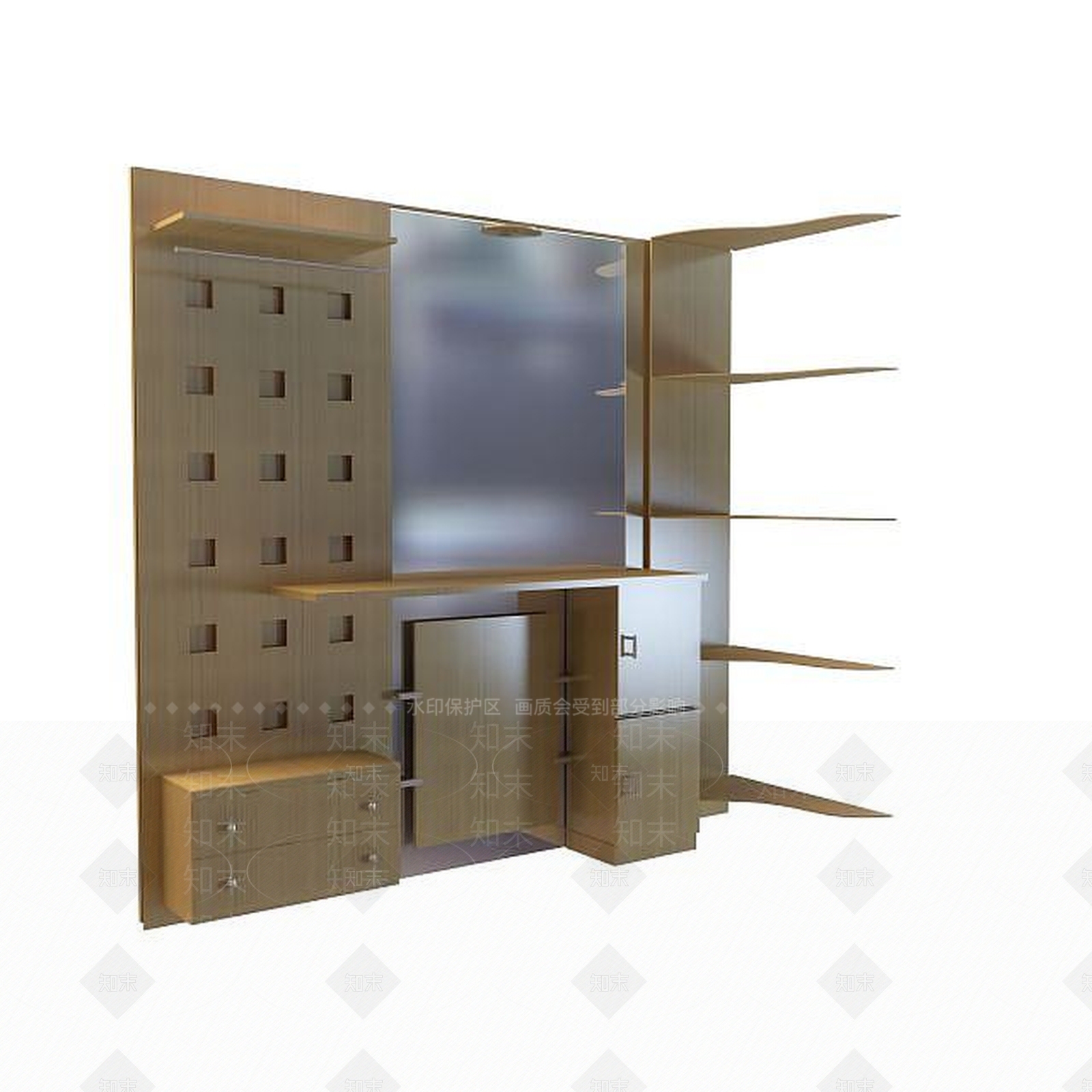 现代书桌3D模型下载【ID:1191442147】