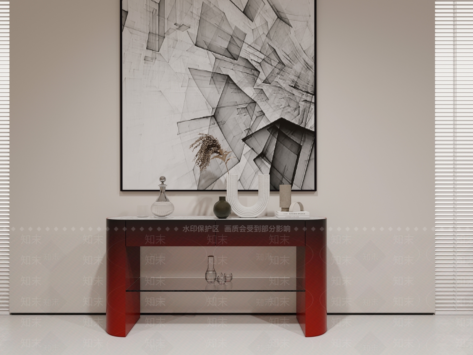 现代餐边柜3D模型下载【ID:1191443616】