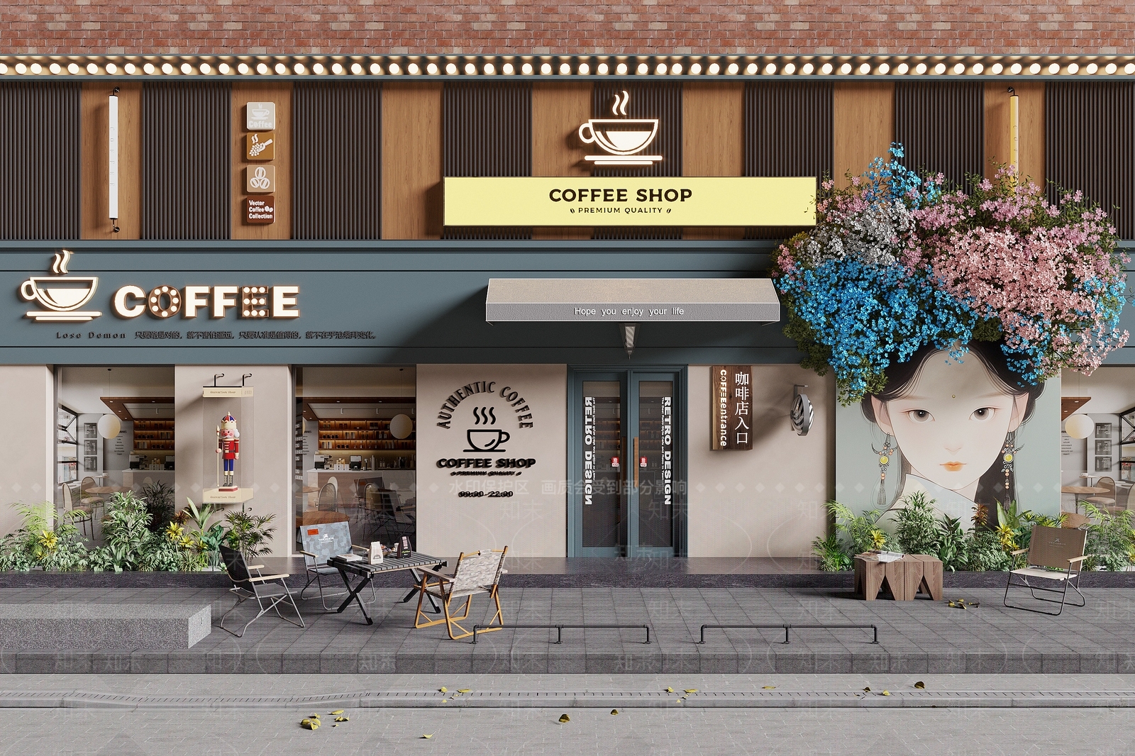 现代门头3D模型下载【ID:1191443683】