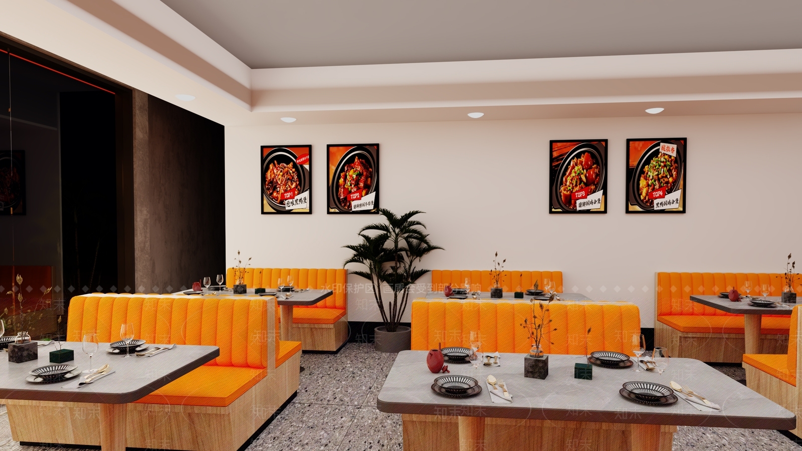 现代轻奢其他餐饮空间3D模型下载【ID:1191447327】