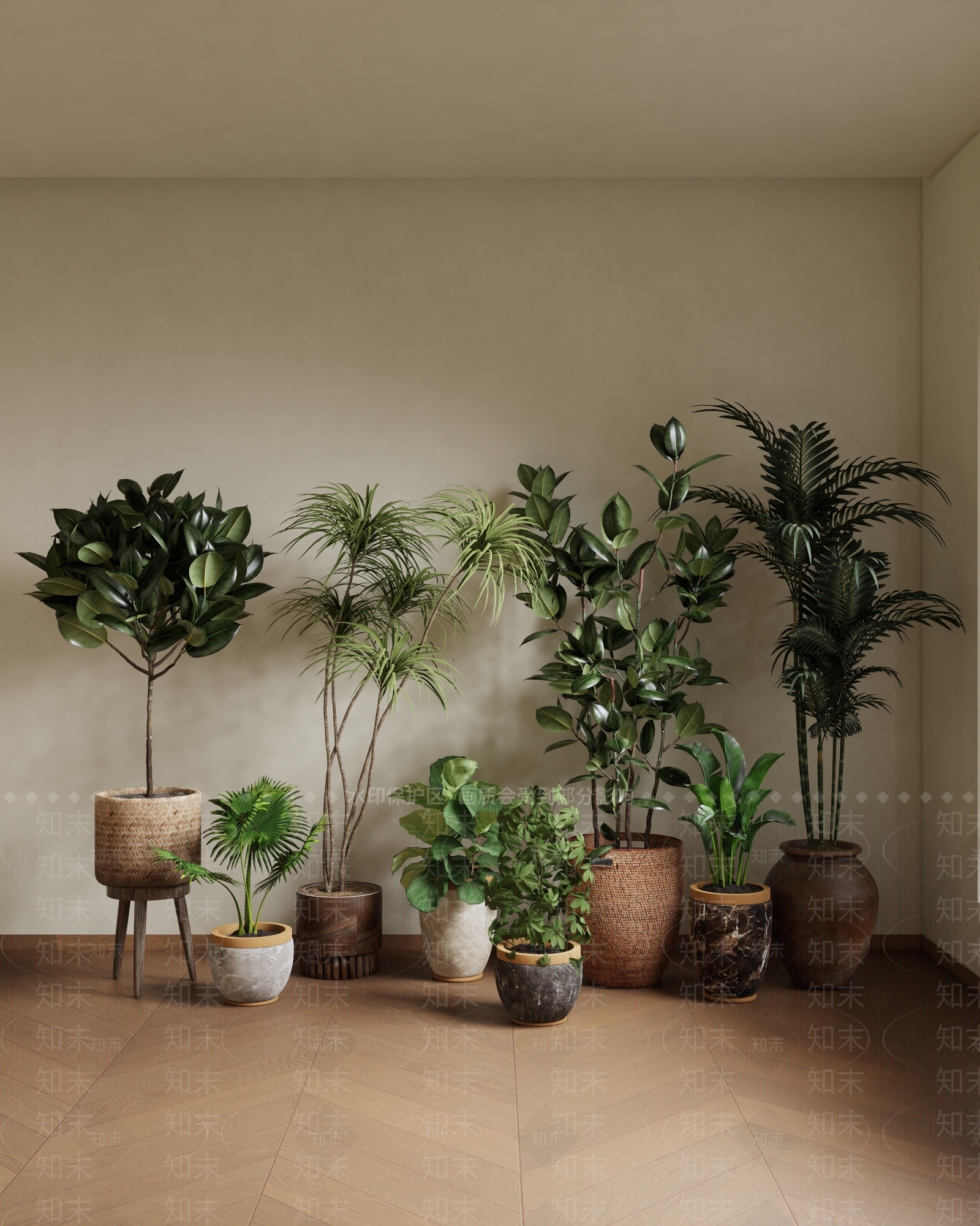 植物组合SU模型下载【ID:1191448095】