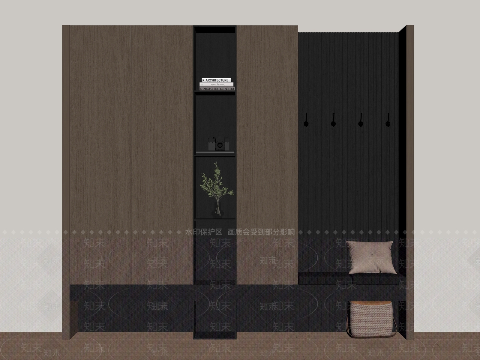 鞋柜SU模型下载【ID:1191451881】