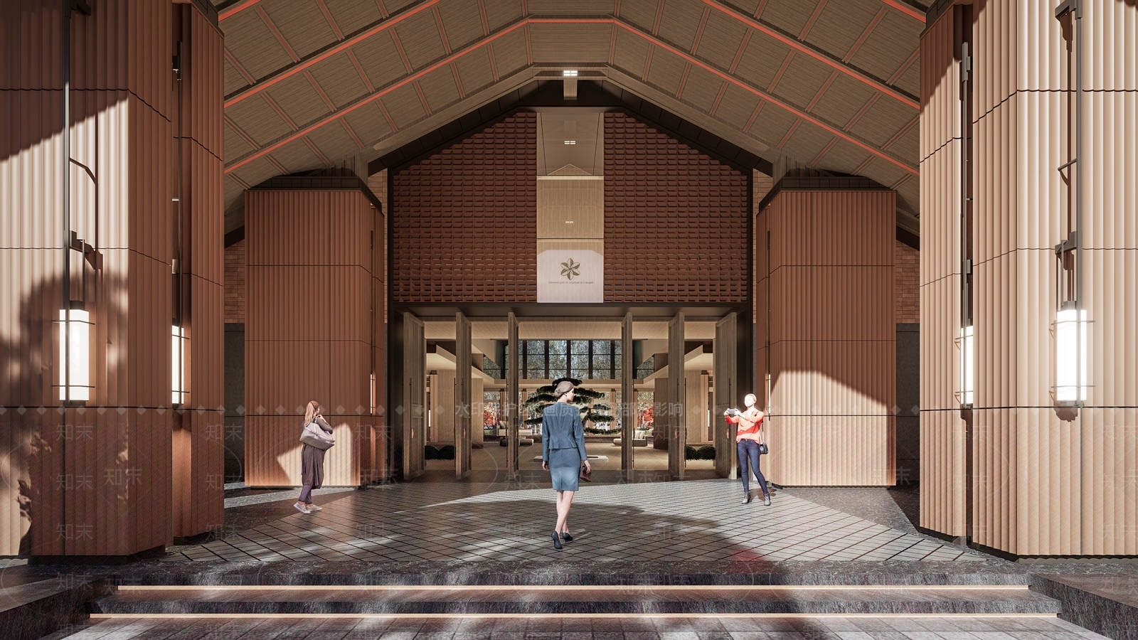 新中式现代小区建筑SU模型下载【ID:1191453334】