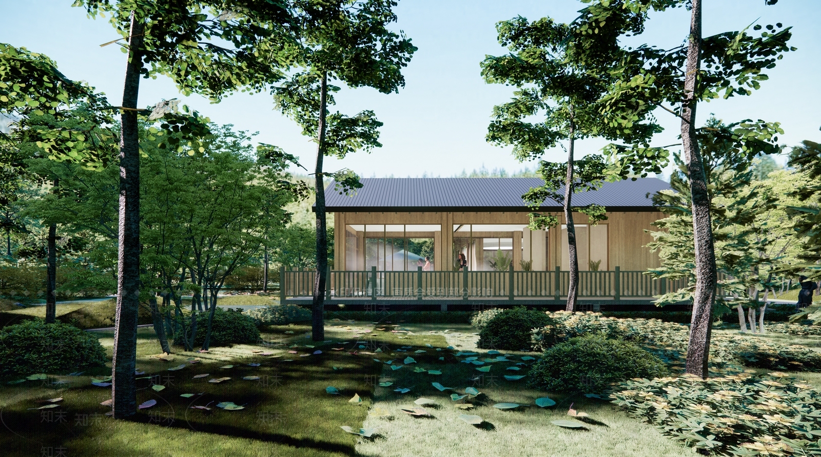 原木小公建SU模型下载【ID:1191452675】