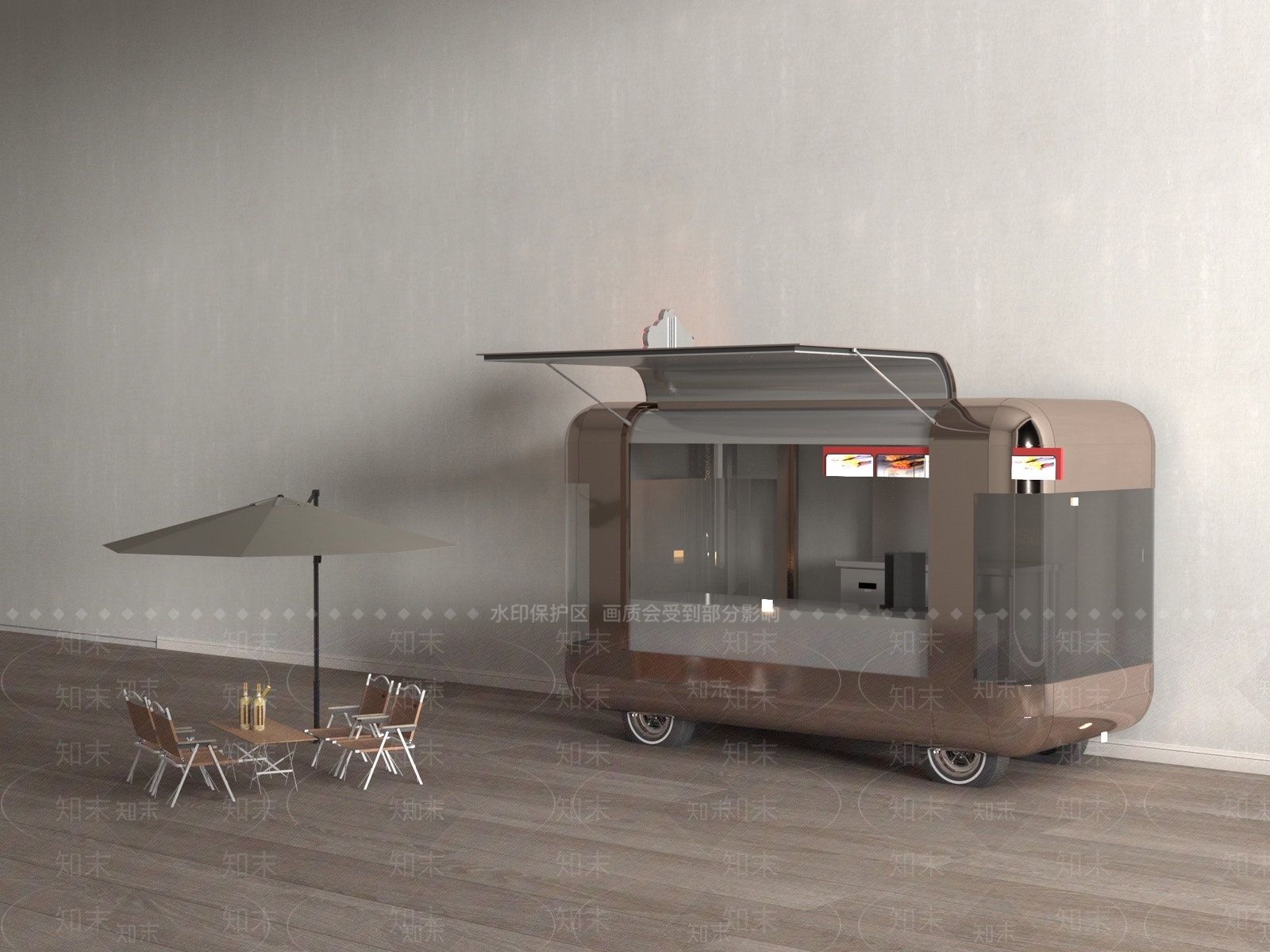 餐车SU模型下载【ID:1191452619】