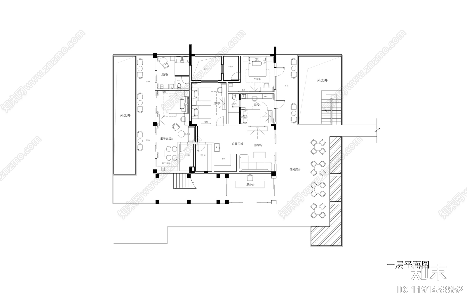 民宿施工图下载【ID:1191453852】