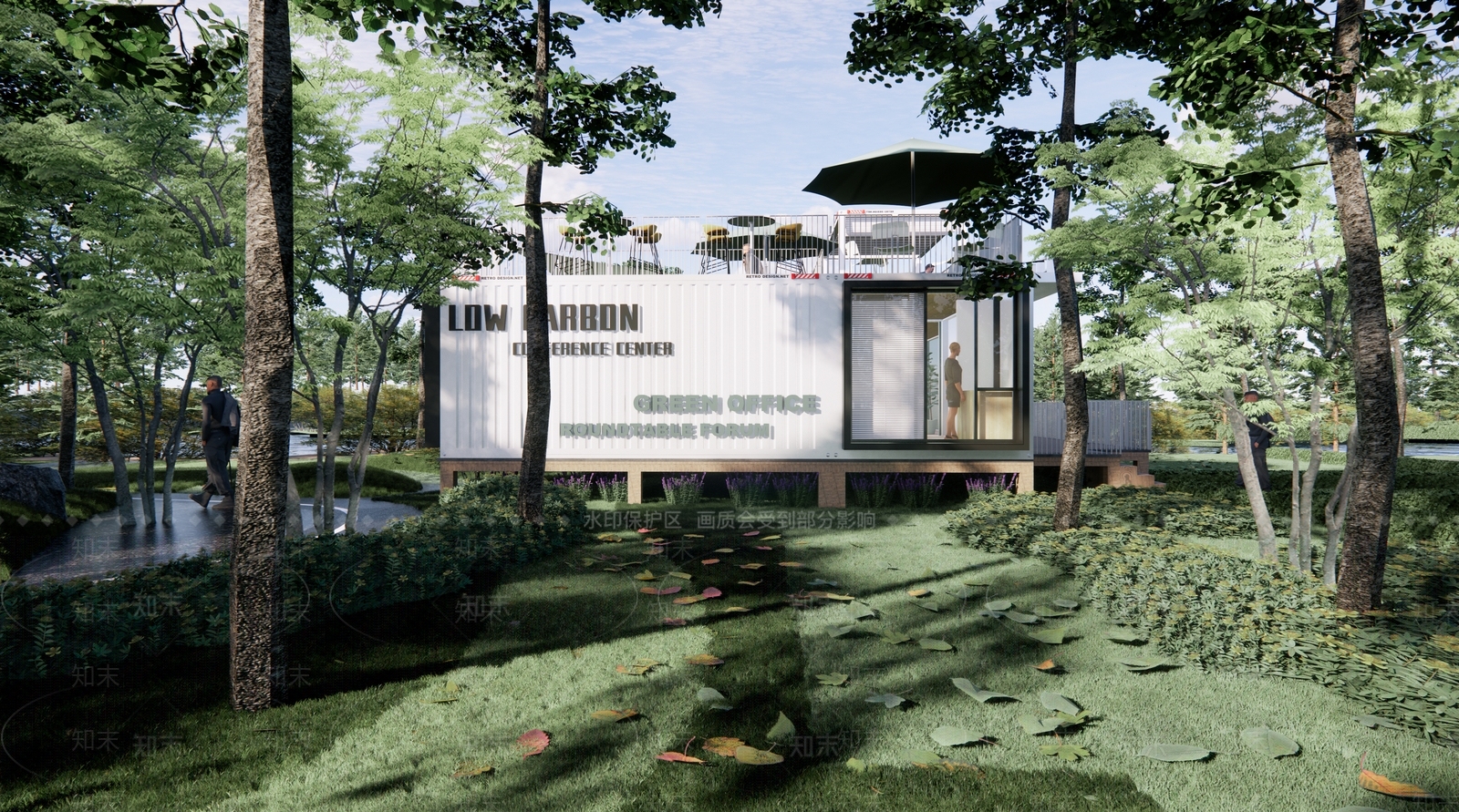 工业现代小公建SU模型下载【ID:1191454192】