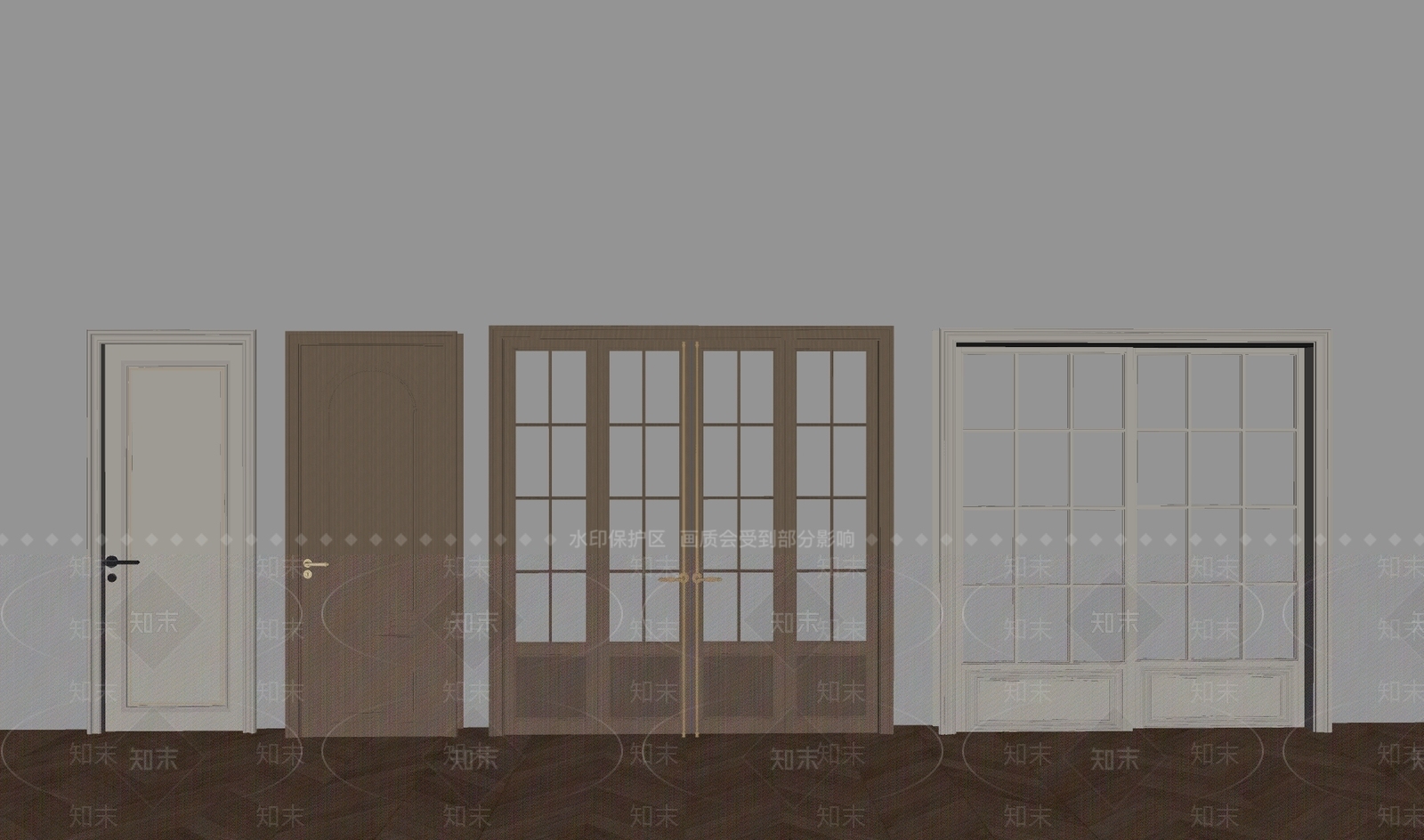 法式日式推拉门SU模型下载【ID:1191458866】