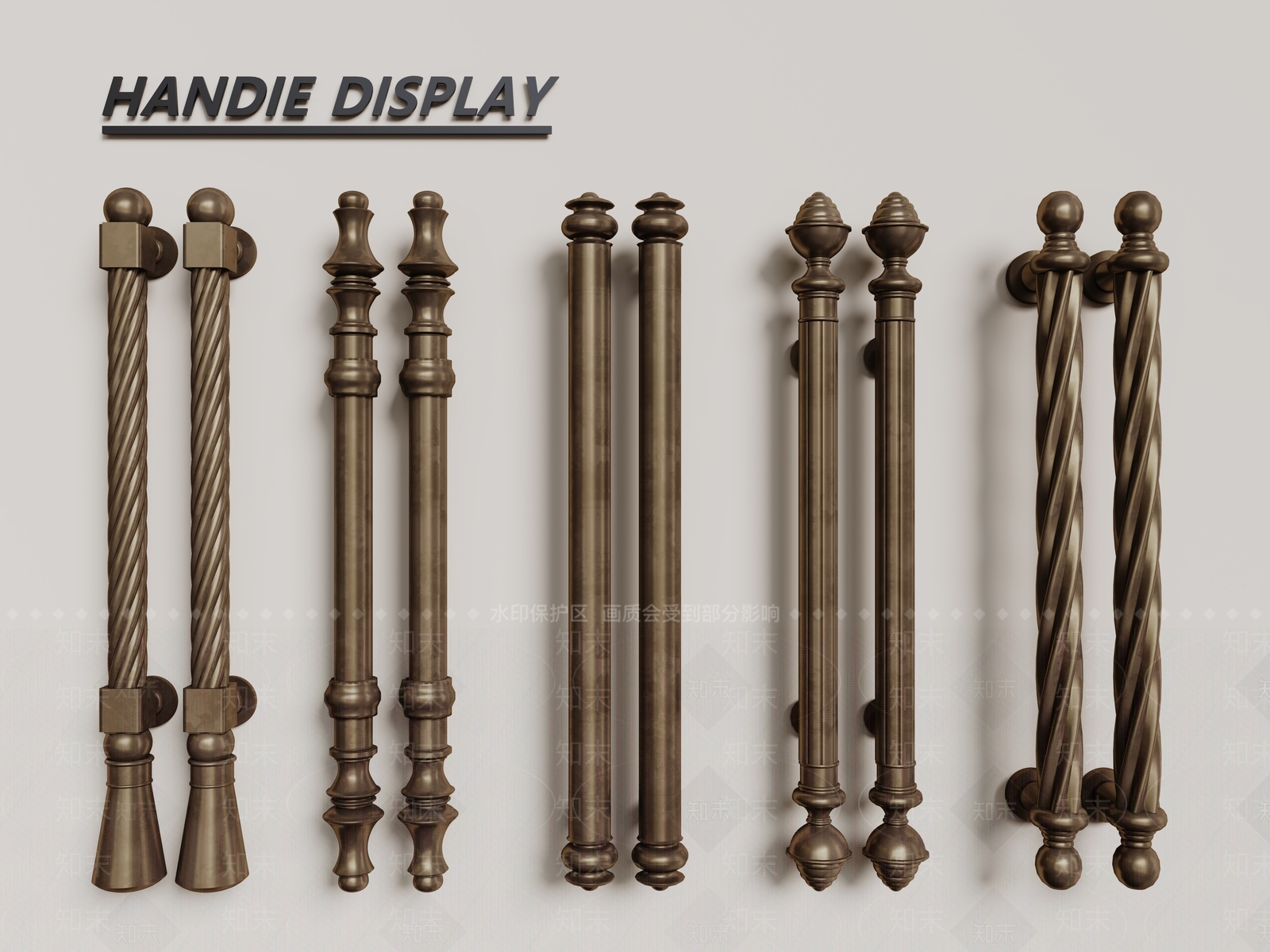 法式欧式拉手SU模型下载【ID:1191460636】