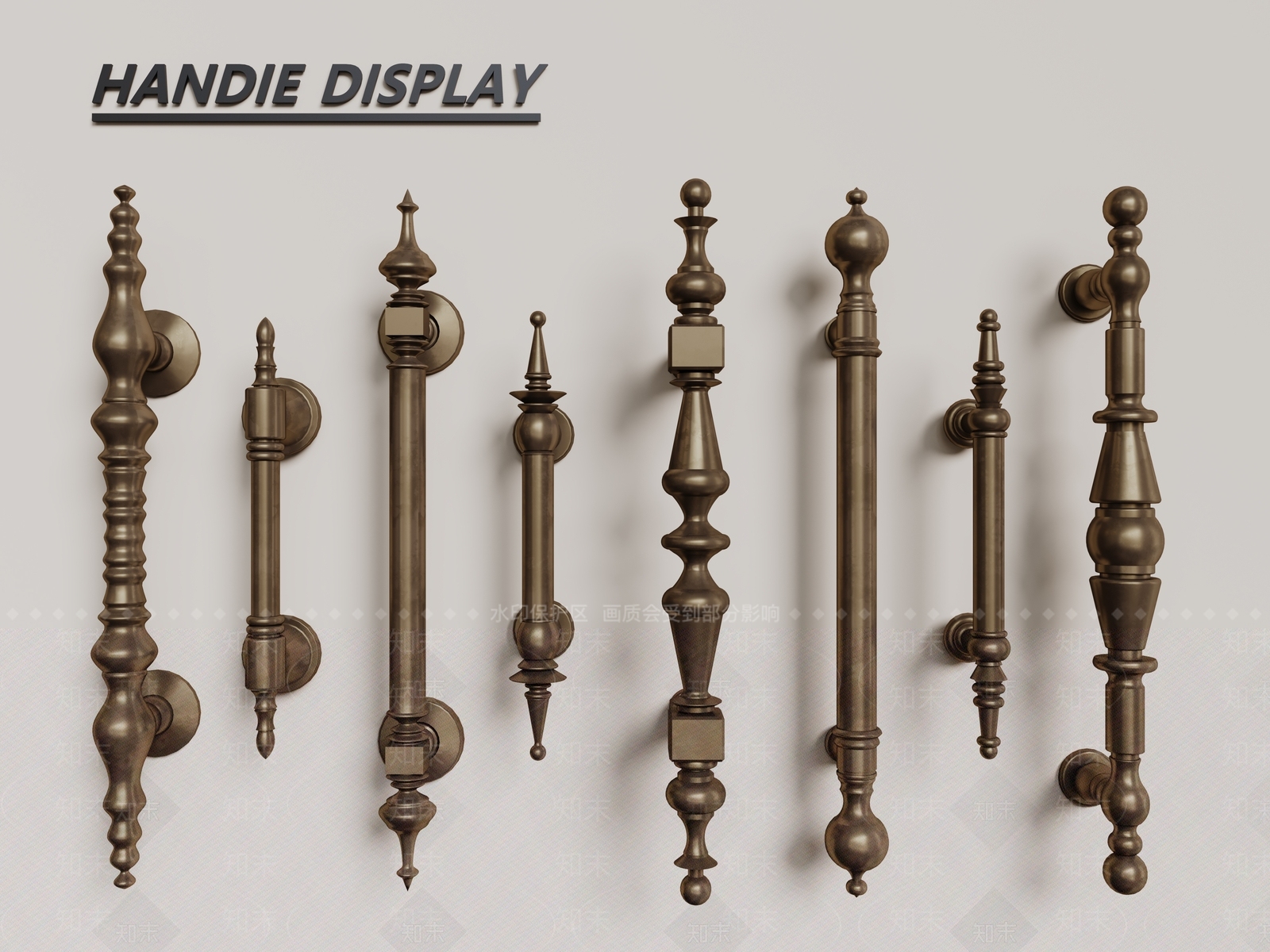 法式欧式拉手SU模型下载【ID:1191460752】