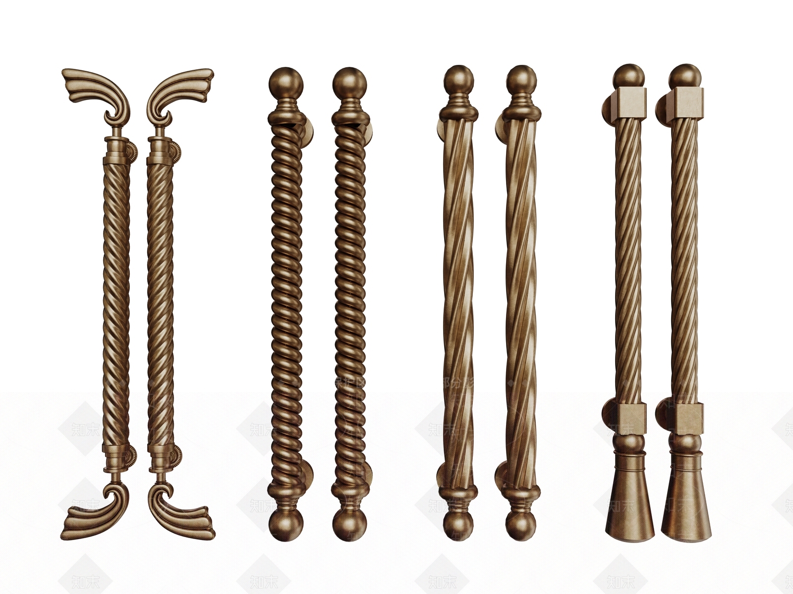 法式欧式拉手SU模型下载【ID:1191461368】