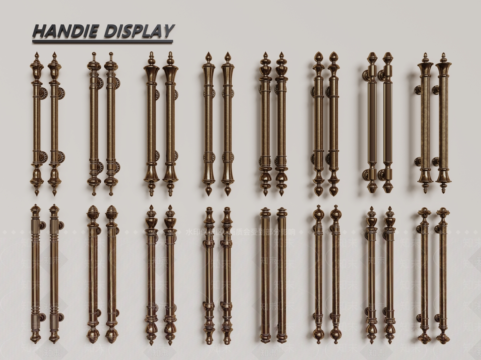 法式欧式拉手SU模型下载【ID:1191461455】