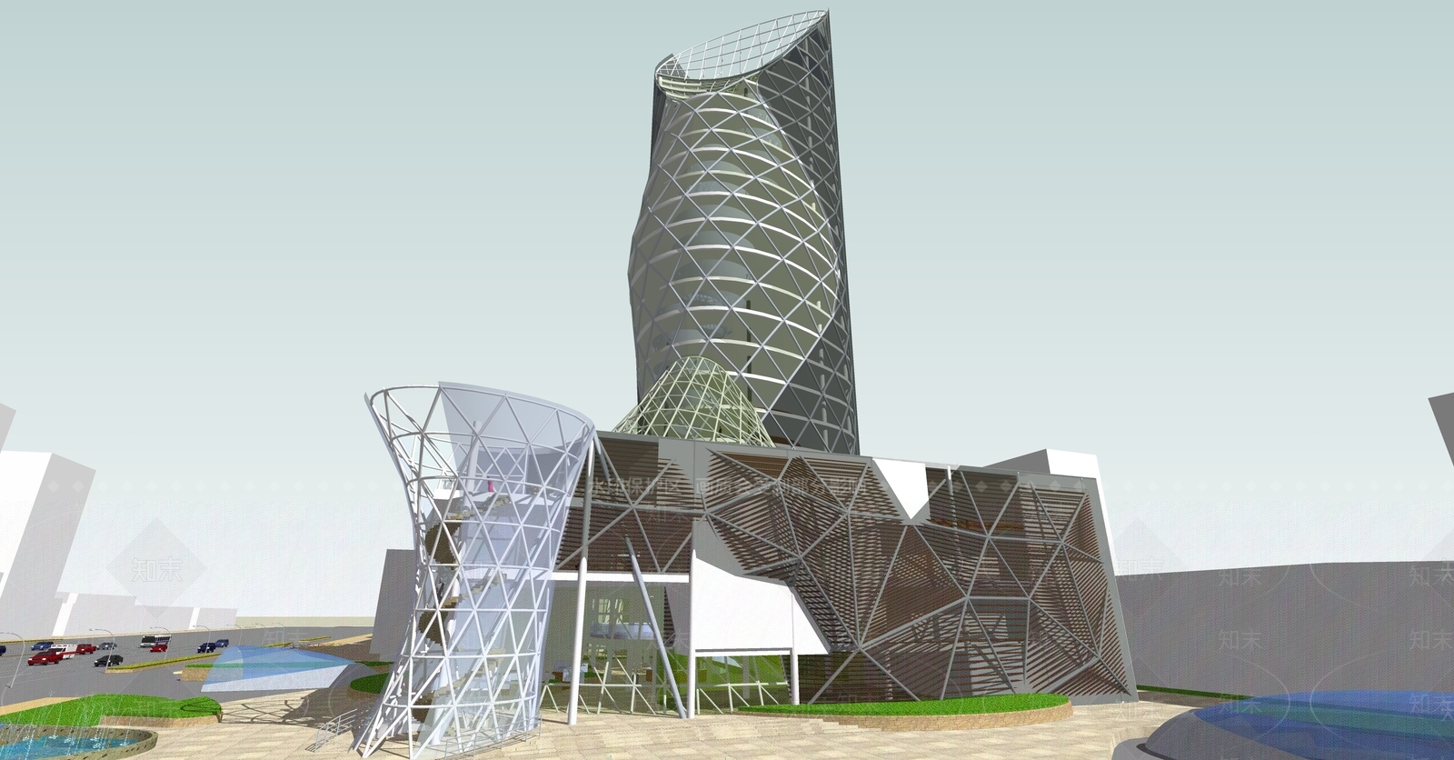 现代其他商业建筑SU模型下载【ID:1191463598】