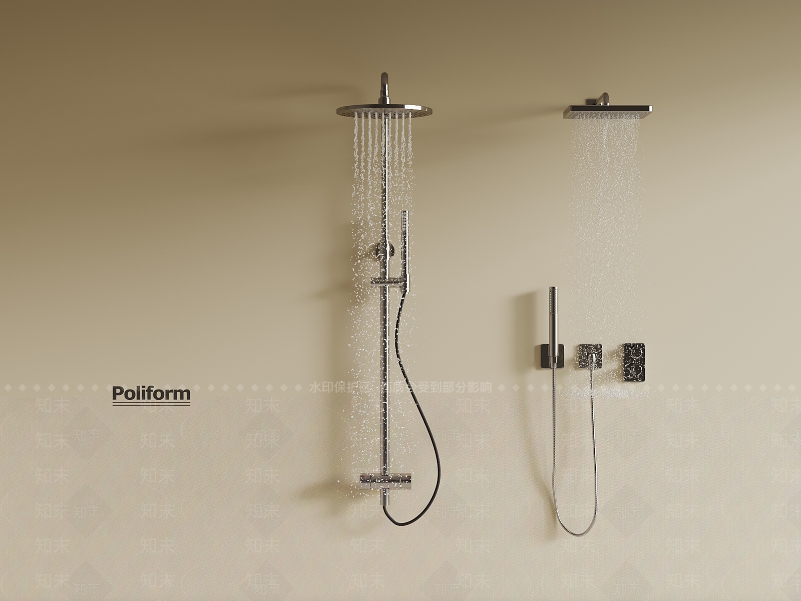 淋浴花洒SU模型下载【ID:1191463676】