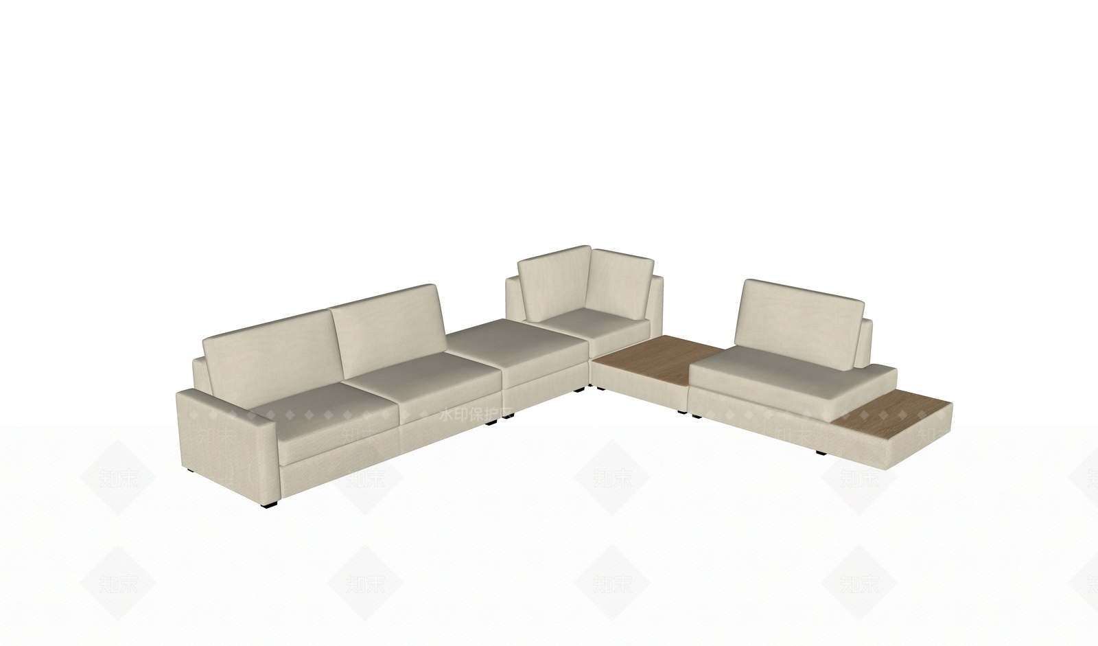 北欧意式沙发组合SU模型下载【ID:1191463978】