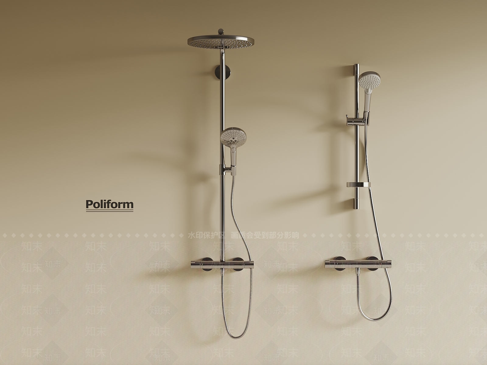 淋浴花洒SU模型下载【ID:1191463816】