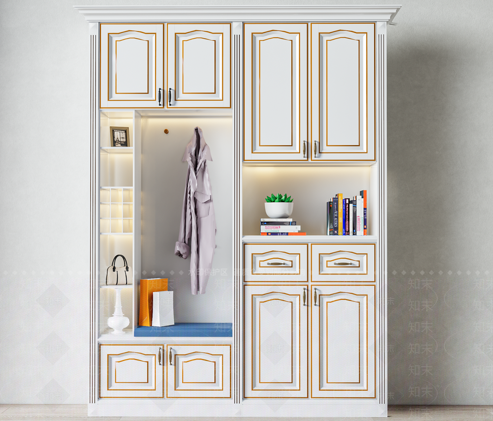 欧式简欧鞋柜3D模型下载【ID:1191464051】