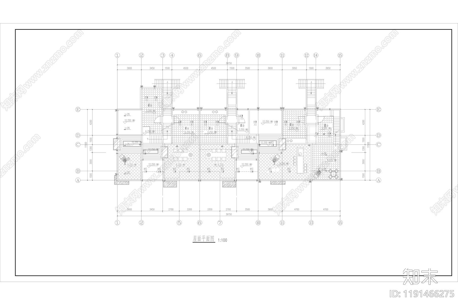新中式中古民宿建筑cad施工图下载【ID:1191466275】