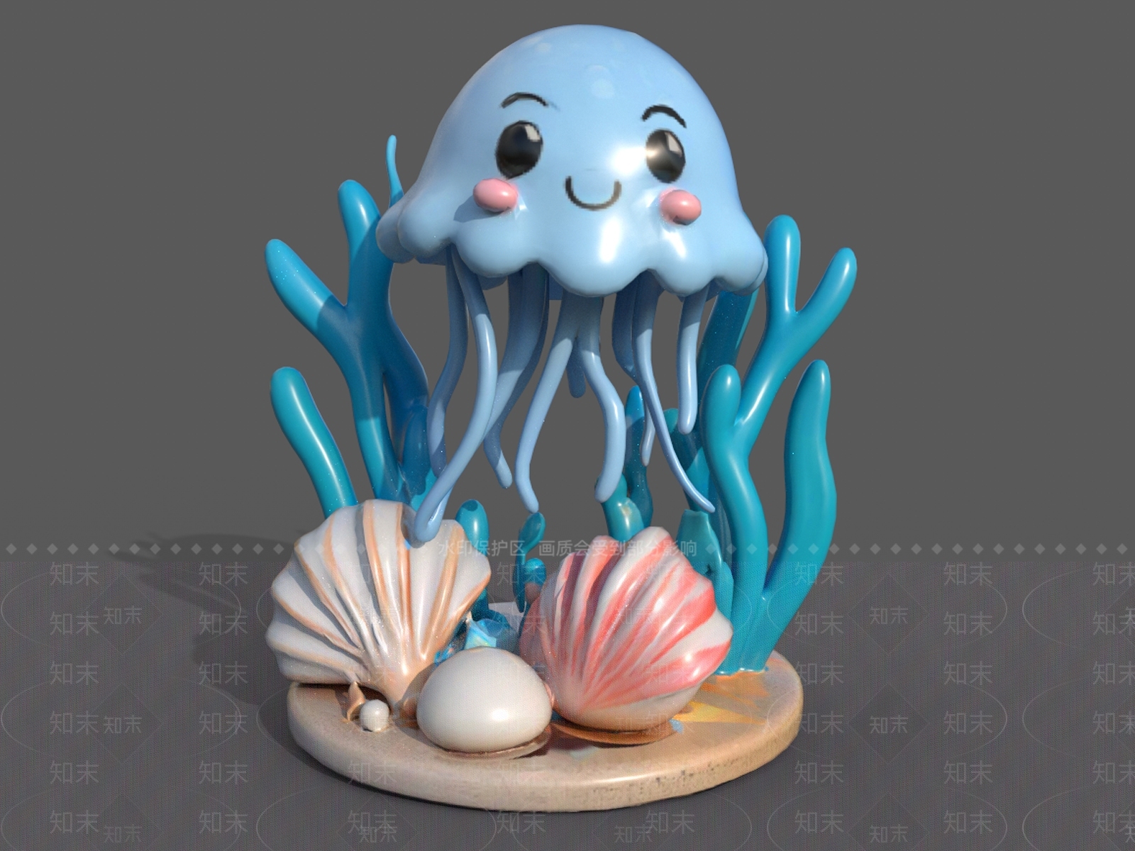 现代景观雕塑3D模型下载【ID:1191467412】