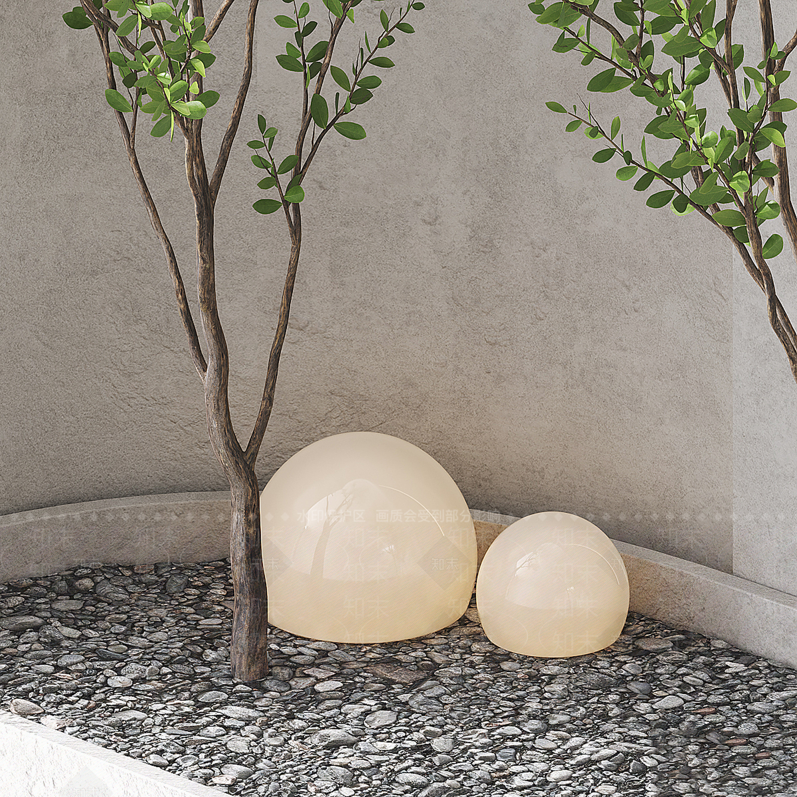 现代奶油室内景观3D模型下载【ID:1191467827】