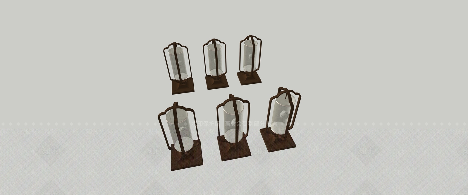 现代落地灯SU模型下载【ID:1191470717】