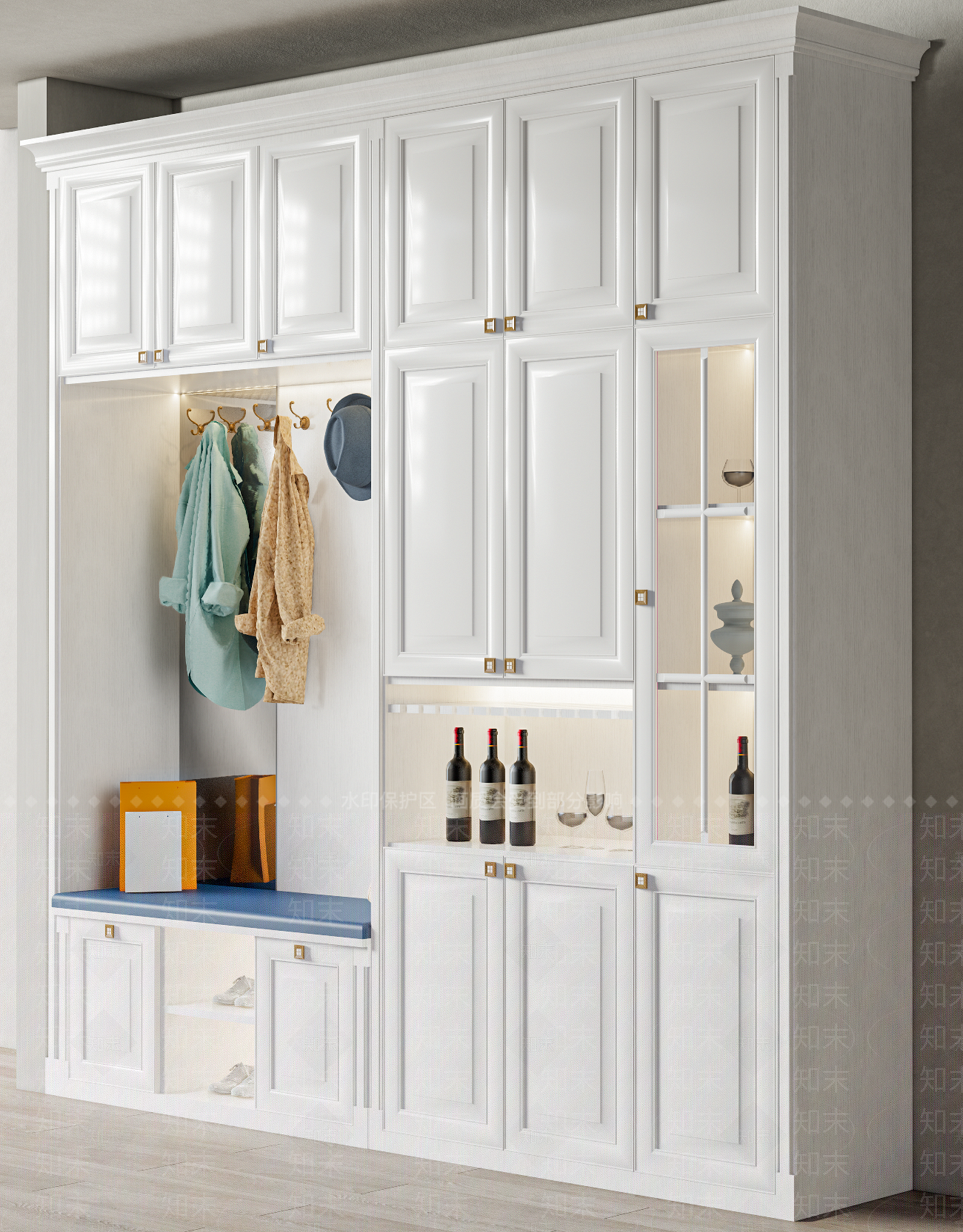 欧式简欧鞋柜3D模型下载【ID:1191470822】